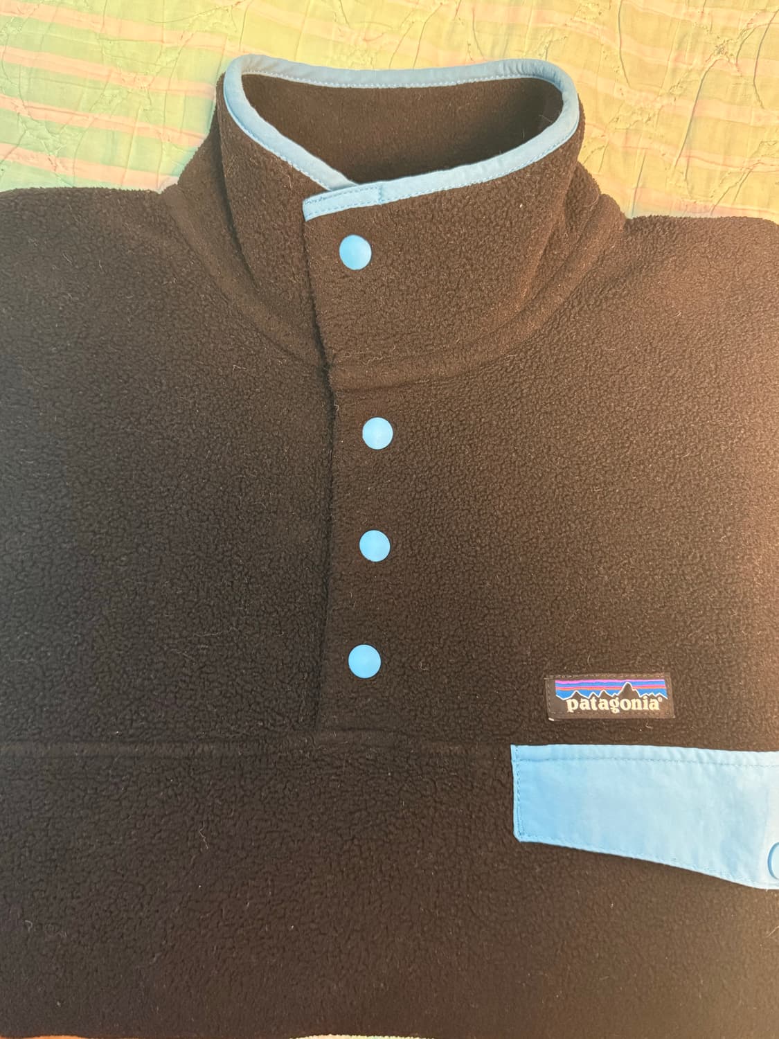 M) 파타고니아 신칠라 라이트웨이트 스냅티 플리스 풀오버 블랙 상품이미지4