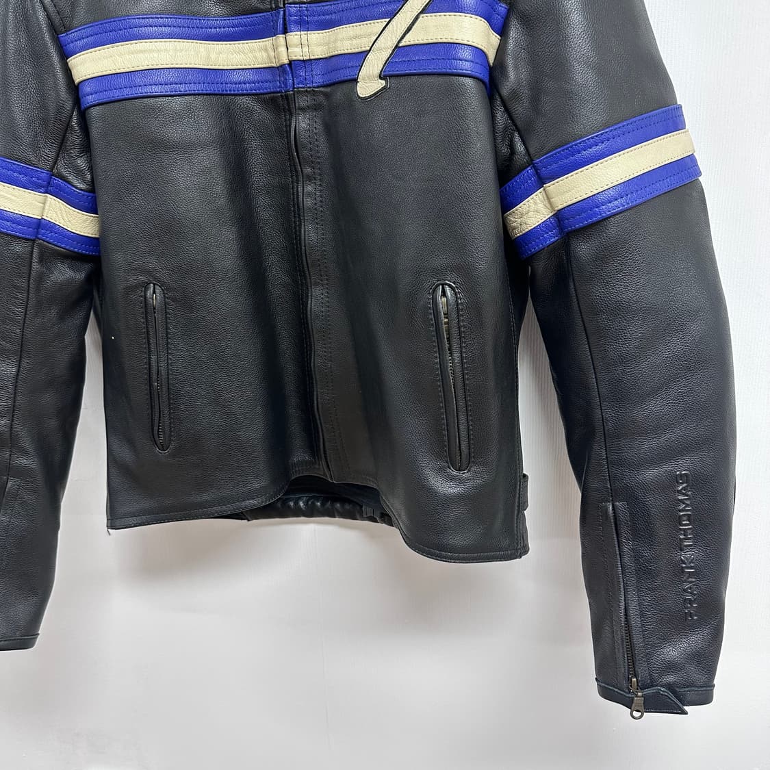 프랭크 토마스 카페 레이서 라이더 가죽 자켓 eur52 J12 상품이미지3