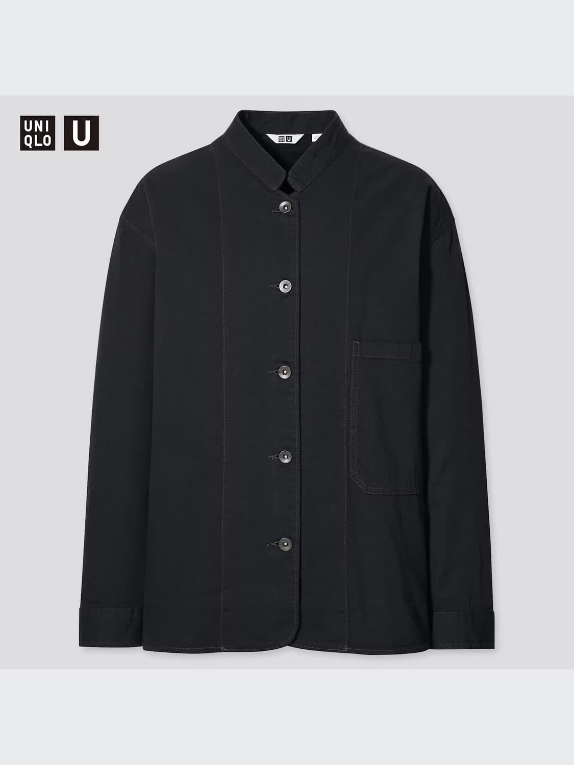 (남여) 유니클로 U 르메르 데님 커버올 자켓 블랙 XL 상품이미지1
