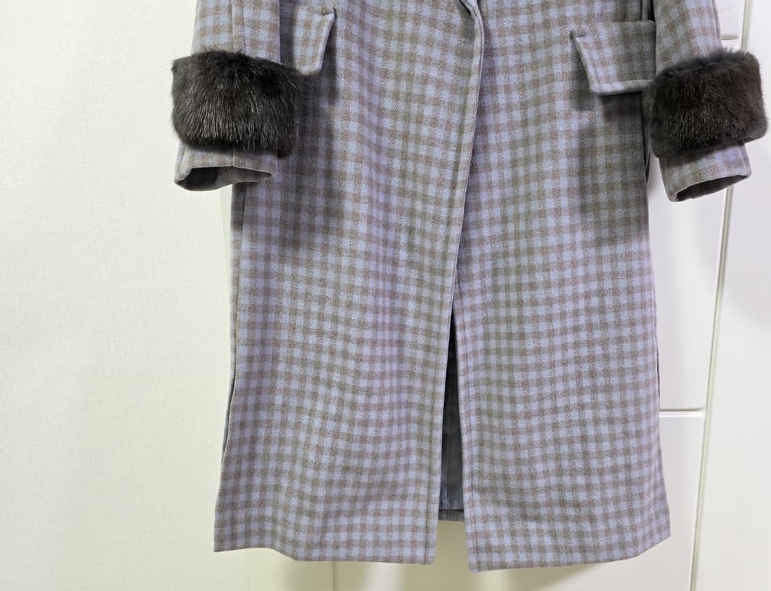 매장판 크리스찬라크르와 심플 울혼방 롱코트 여성 M 상품이미지4