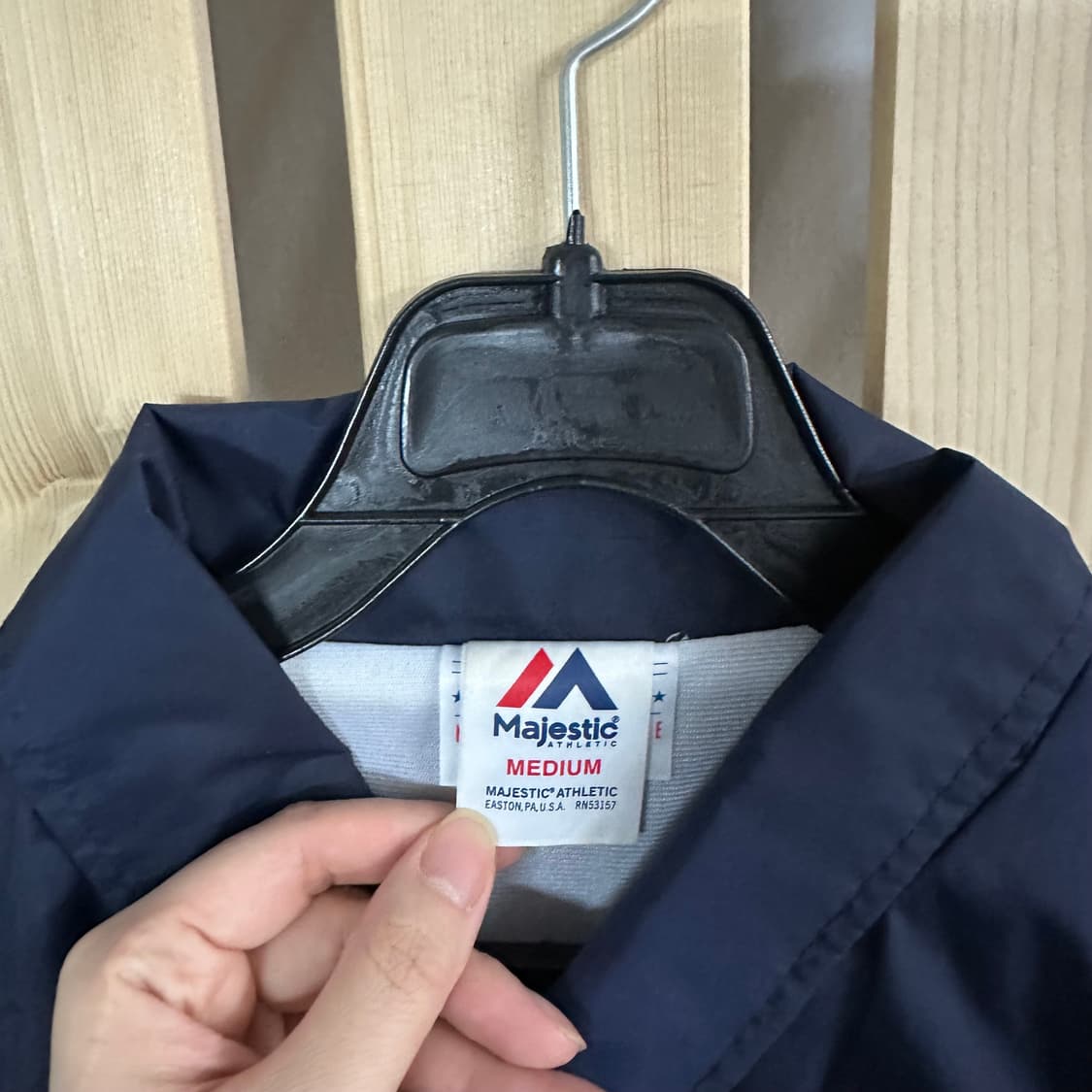 (M) 마제스틱 뉴욕양키스 네이비 코치자켓 상품이미지4