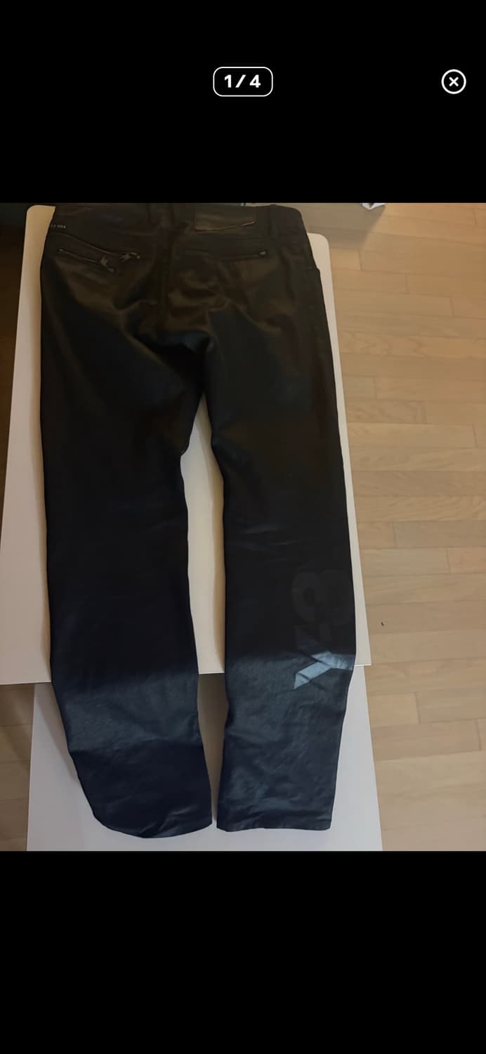 Y-3 Black Coated Trousers with Back Logo 상품이미지1