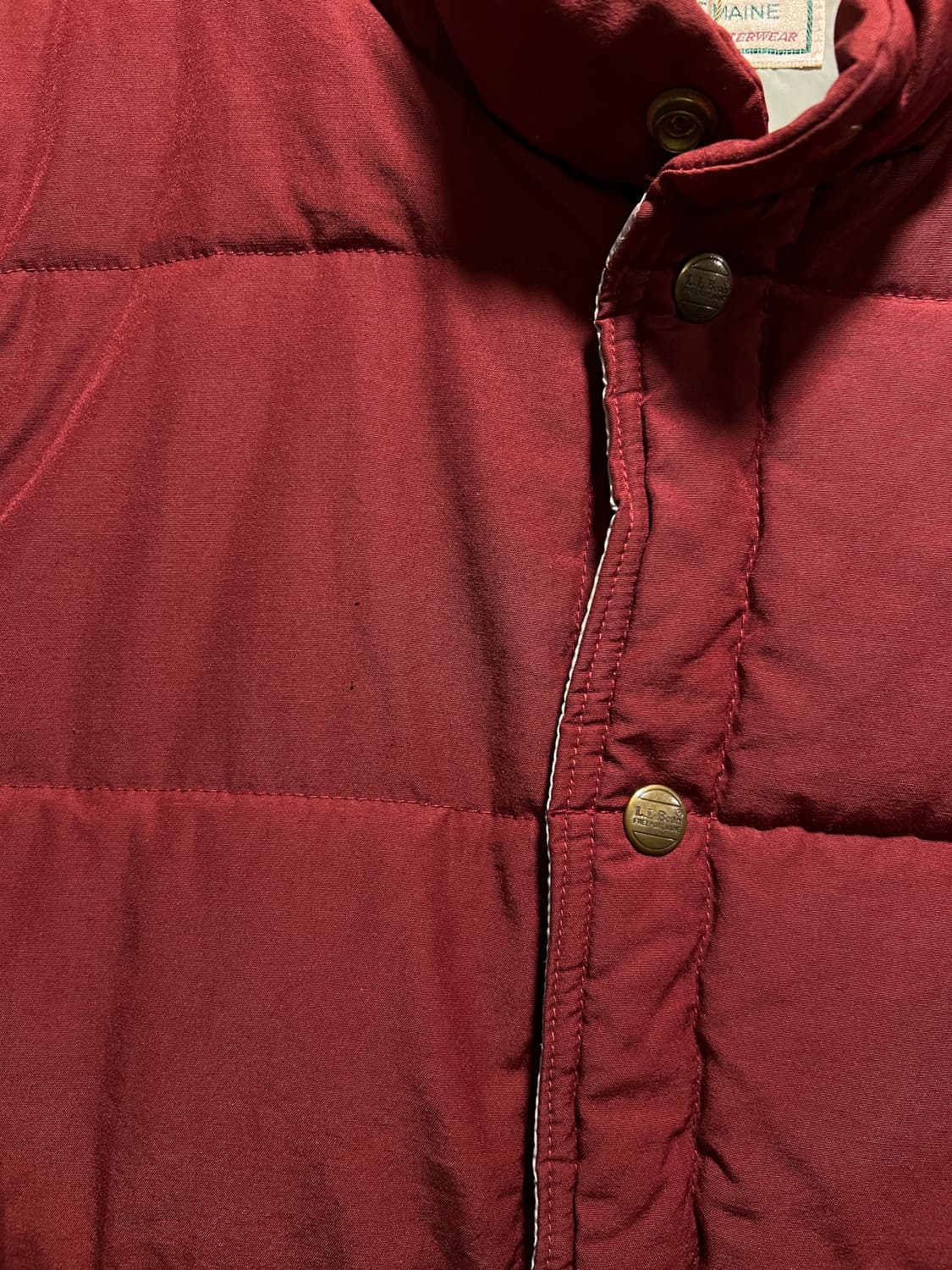 [L]80's 엘엘빈 USA 레드 Hollofil 패딩 베스트 상품이미지3