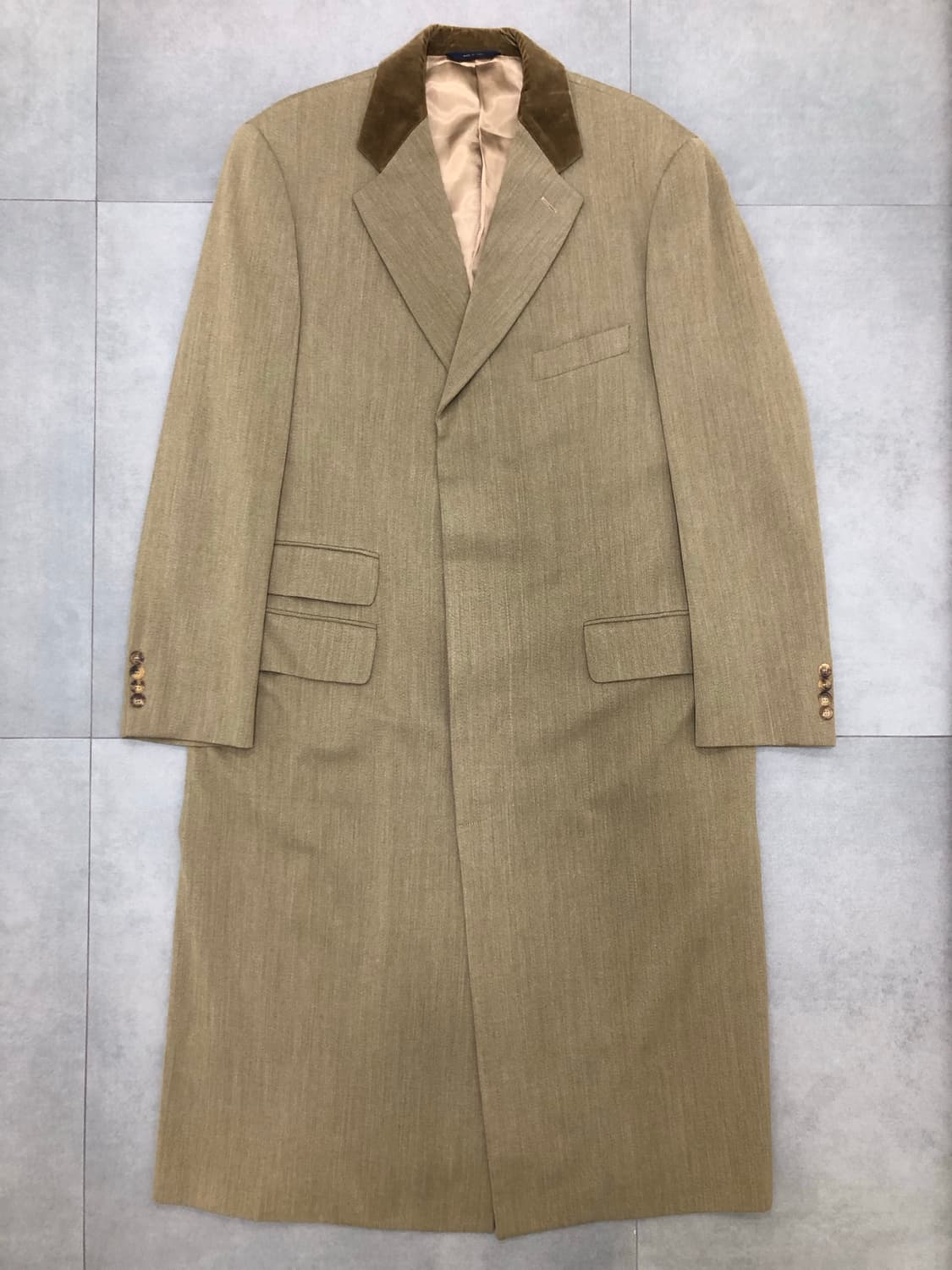 브룩스브라더스 로로피아나 벨벳카라 탑코트 이태리 체스터필드 44L 상품이미지1