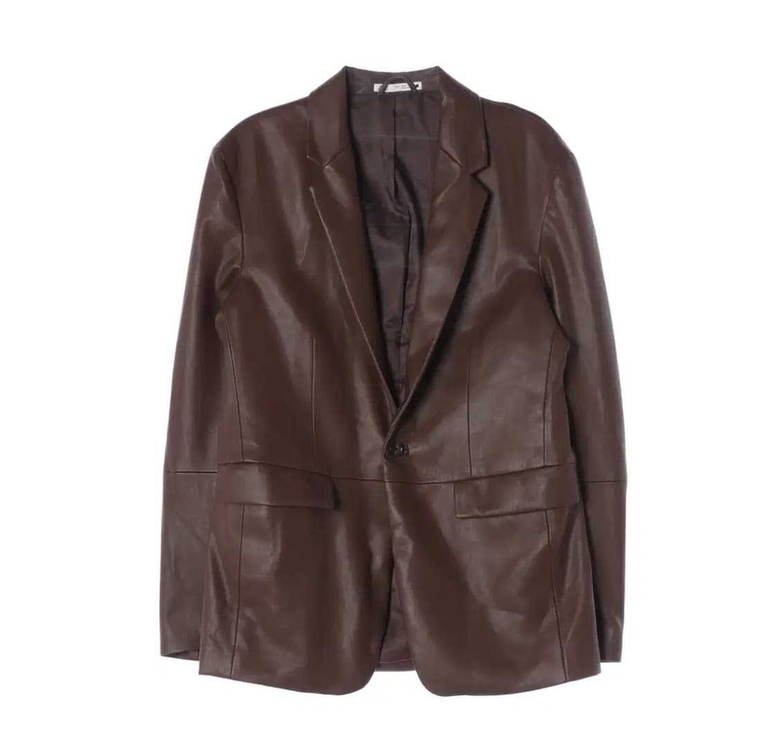 자라 비건 레더 블레이저 브라운 M 상품이미지1