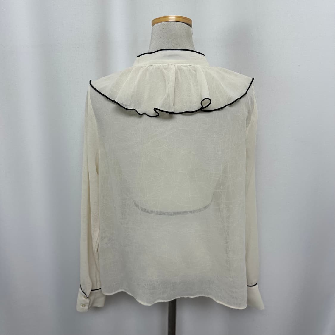 자라 여자 시스루 프릴 블라우스 S 상품이미지6