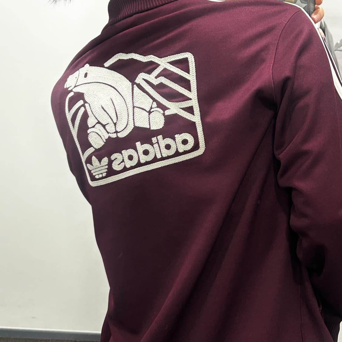 Adidas 아디다스 베켄바우어 폴라베어 자수 딥퍼플 져지  상품이미지3