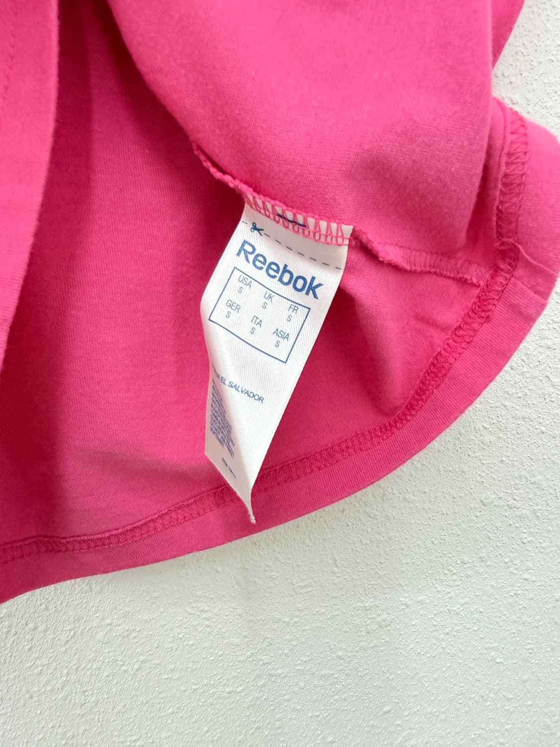 빈티지 Reebok 핫핑크 로고 반팔티 상품이미지4