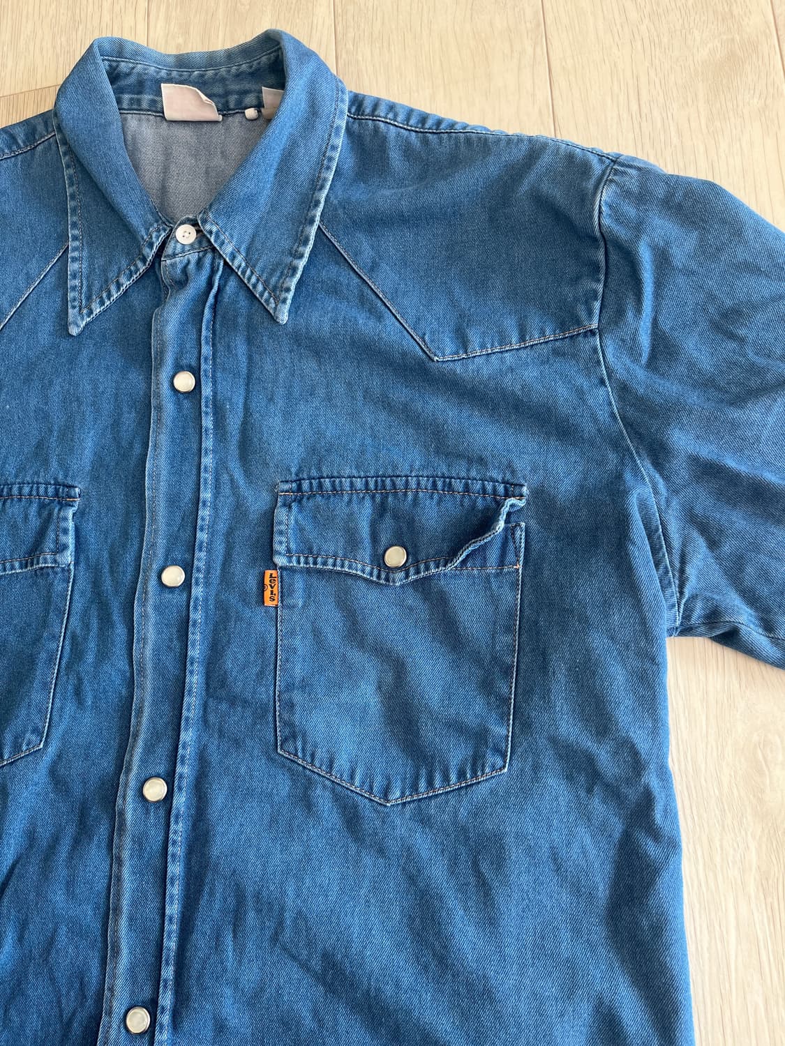 리바이스빈티지클로딩 lvc 오렌지탭 USA 반팔셔츠 L사이즈 상품이미지5