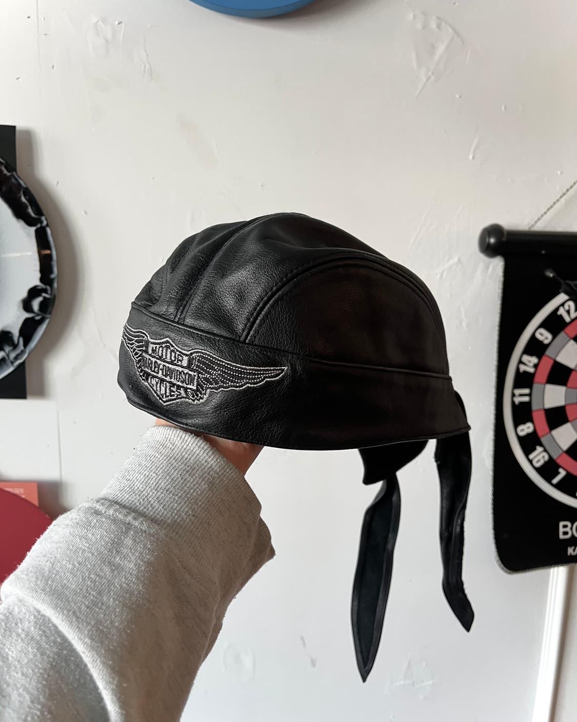 Harley Davidson Cowhide Leather Durag 상품이미지4