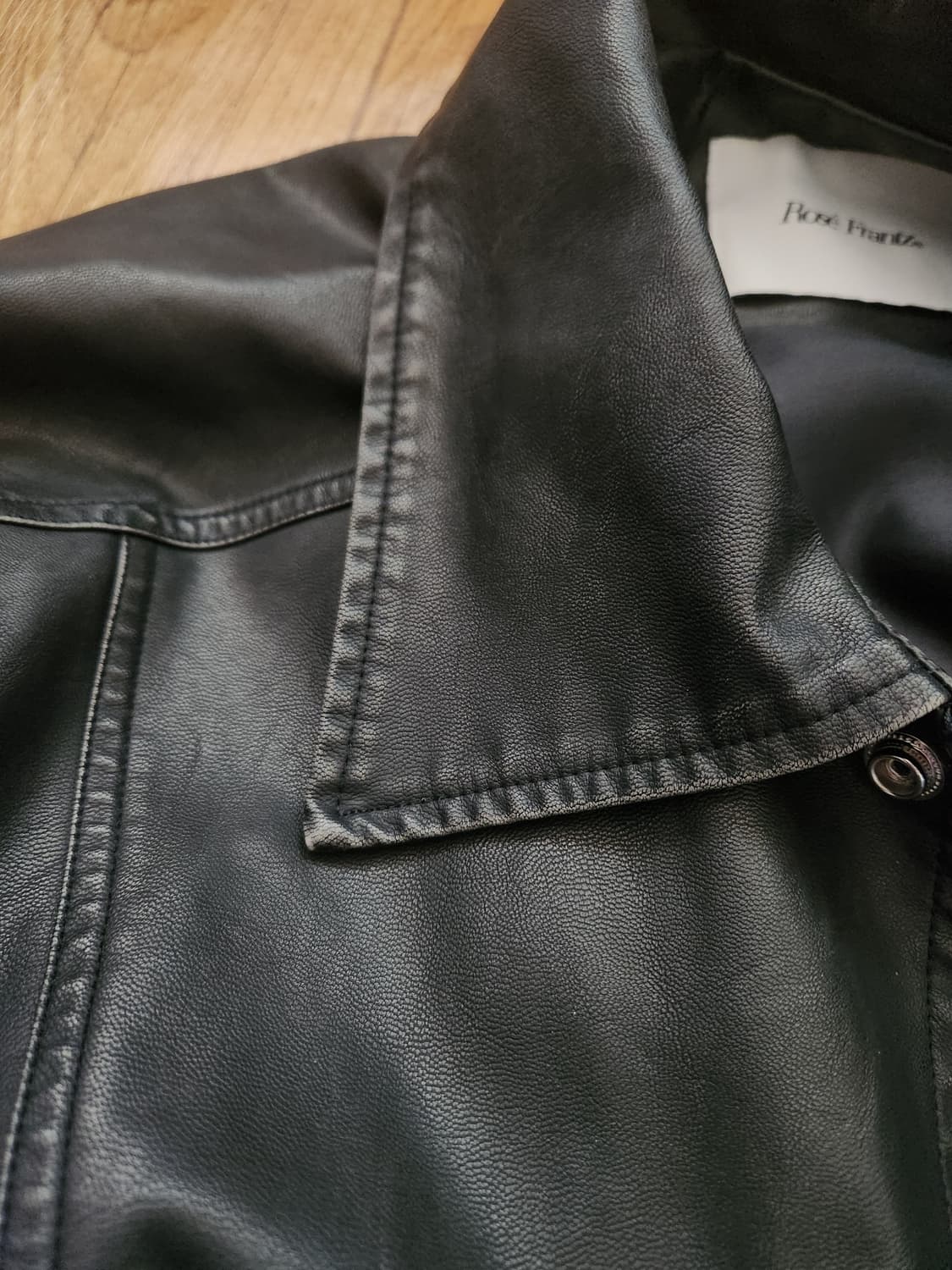 로제프란츠 빈티지 워싱 레더 점퍼 블랙 상품이미지9