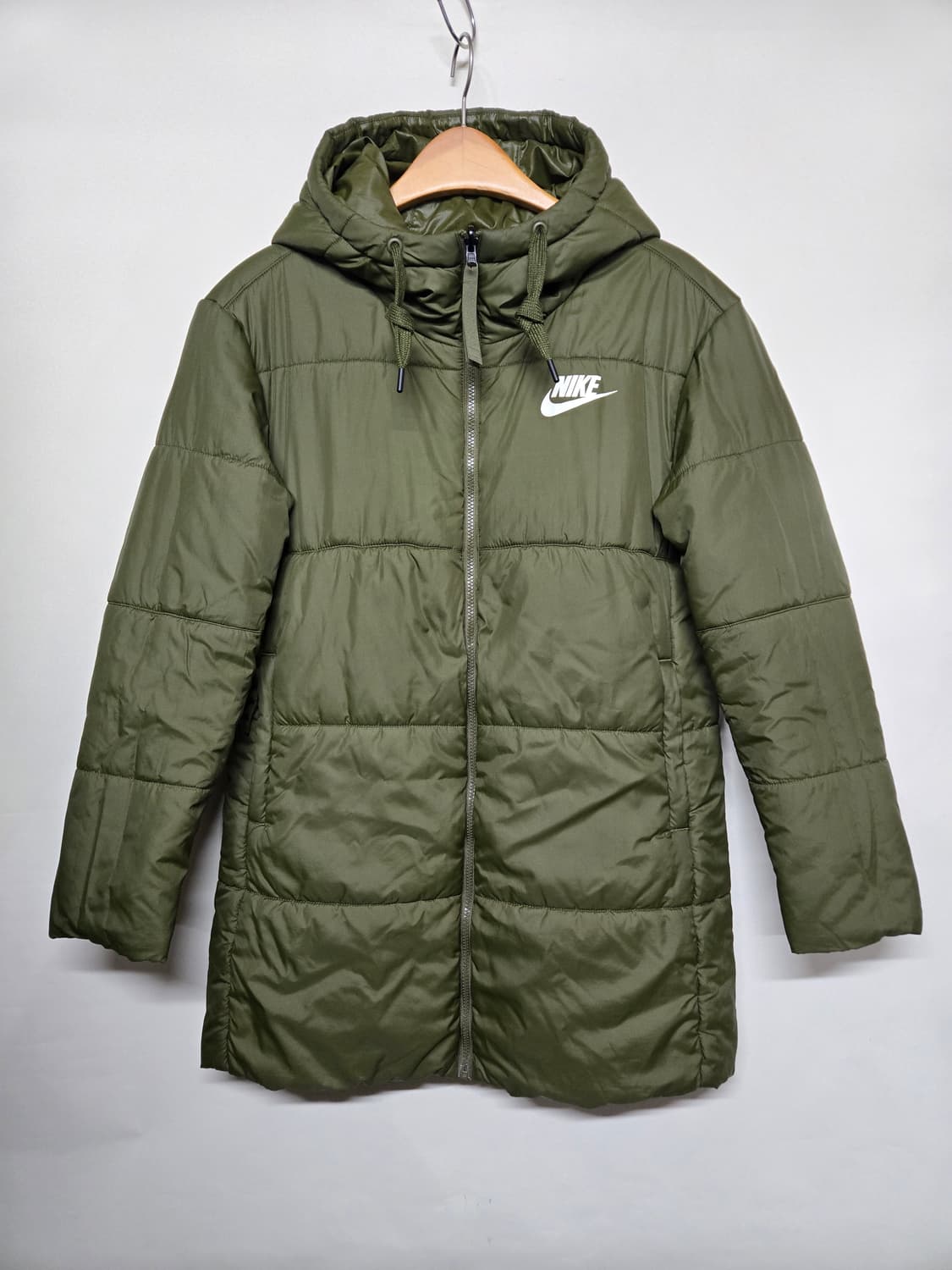 나이키 후드 양면 패딩 여성XL 점퍼 카키 상품이미지4