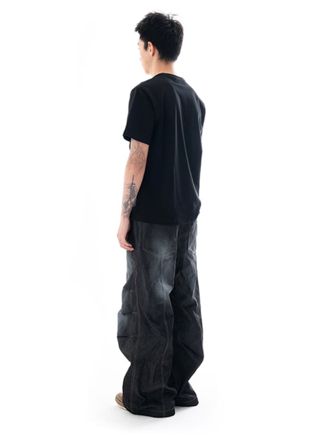 아캄 Sprayed Denim Pants (Black) 상품이미지4