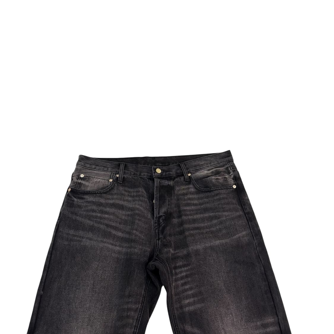 에센셜 흑청 워시드 데님 팬츠 상품이미지2