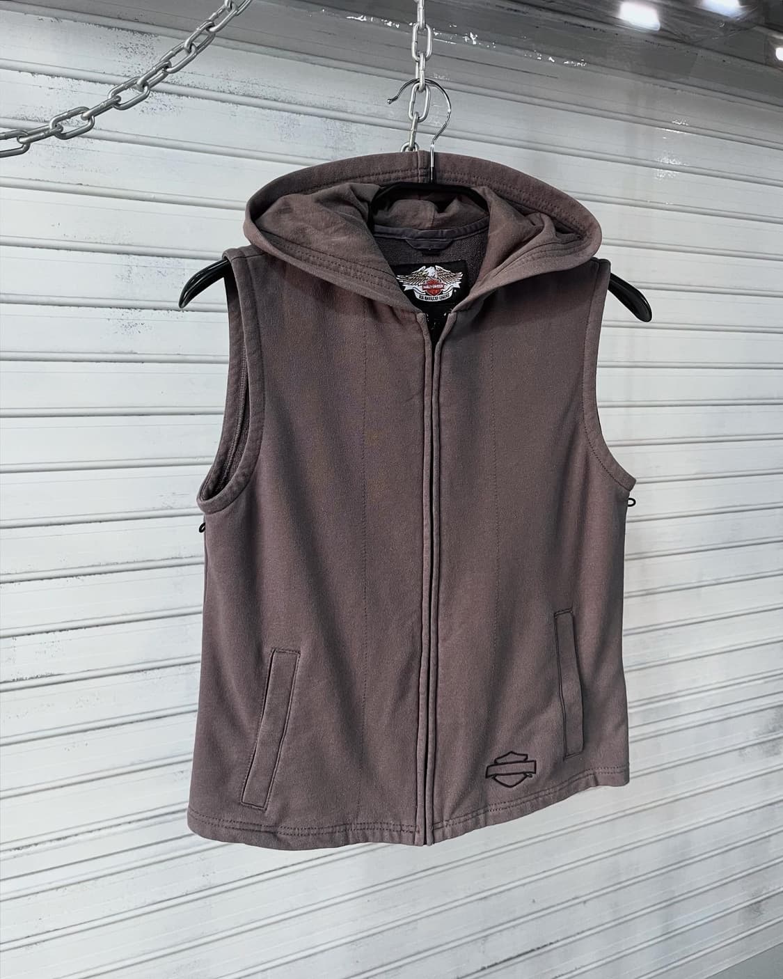 Harley Davidson hood vest zip up 상품이미지1
