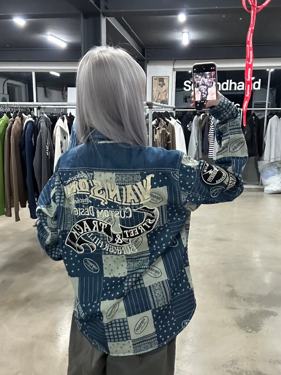 벤슨 패치워크 데님 셔츠 상품이미지2