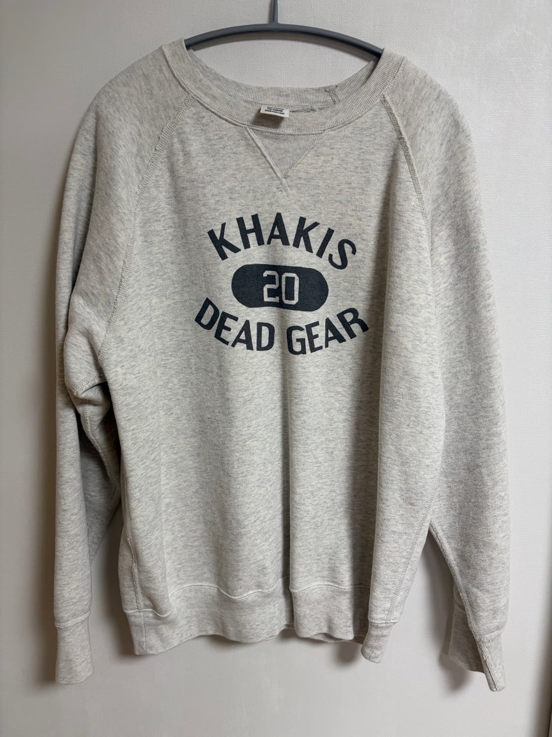 [M]카키스 맨투맨 스웻셔츠 오트밀 상품이미지1