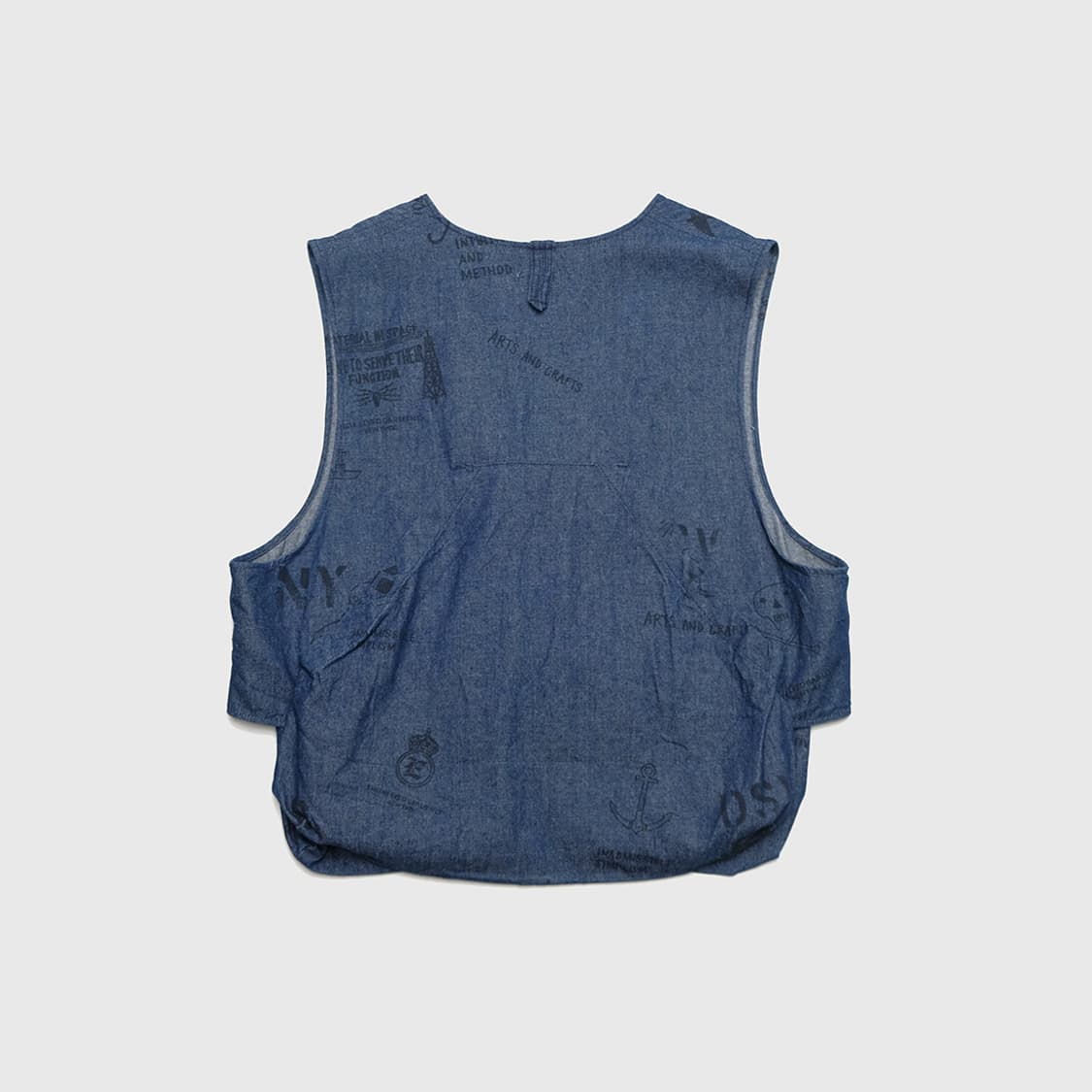 8oz graffiti print denim fowl vest 상품이미지8