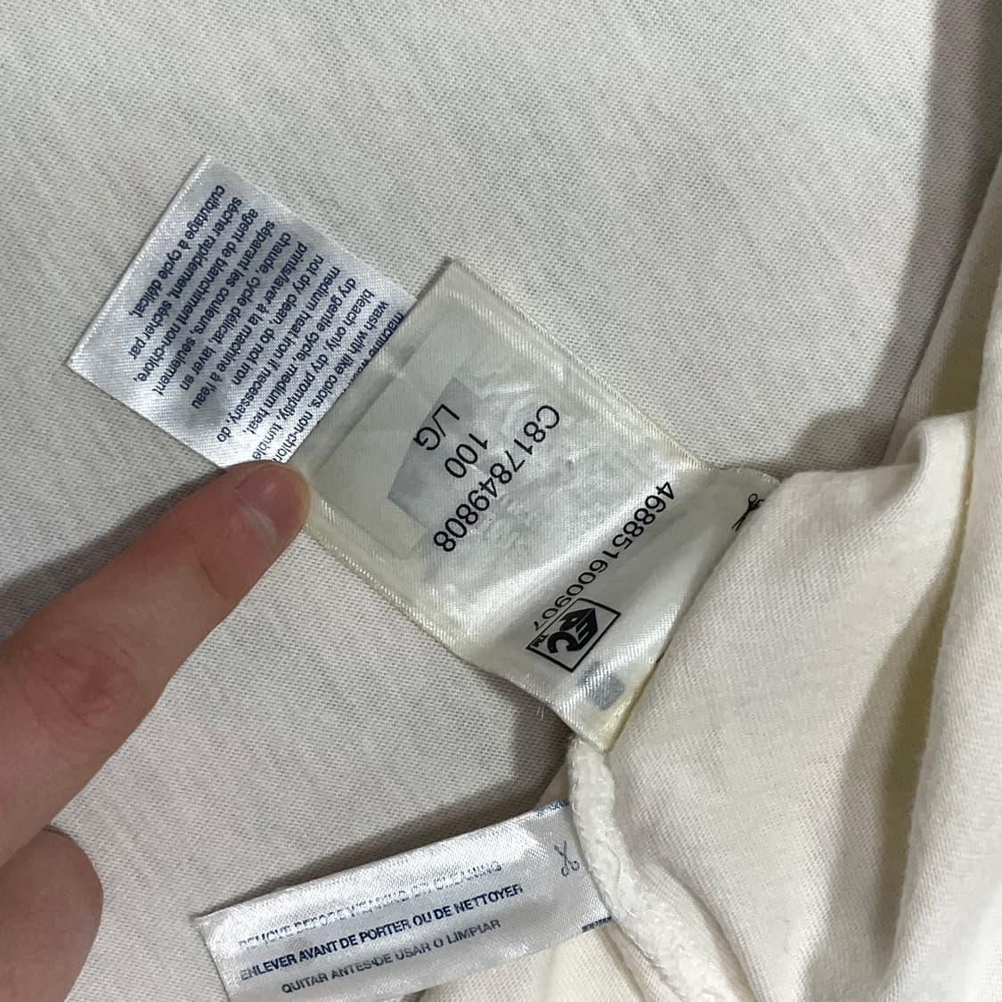타미힐피거 화이트 기본 무지 반팔티셔츠 남성L 상품이미지5