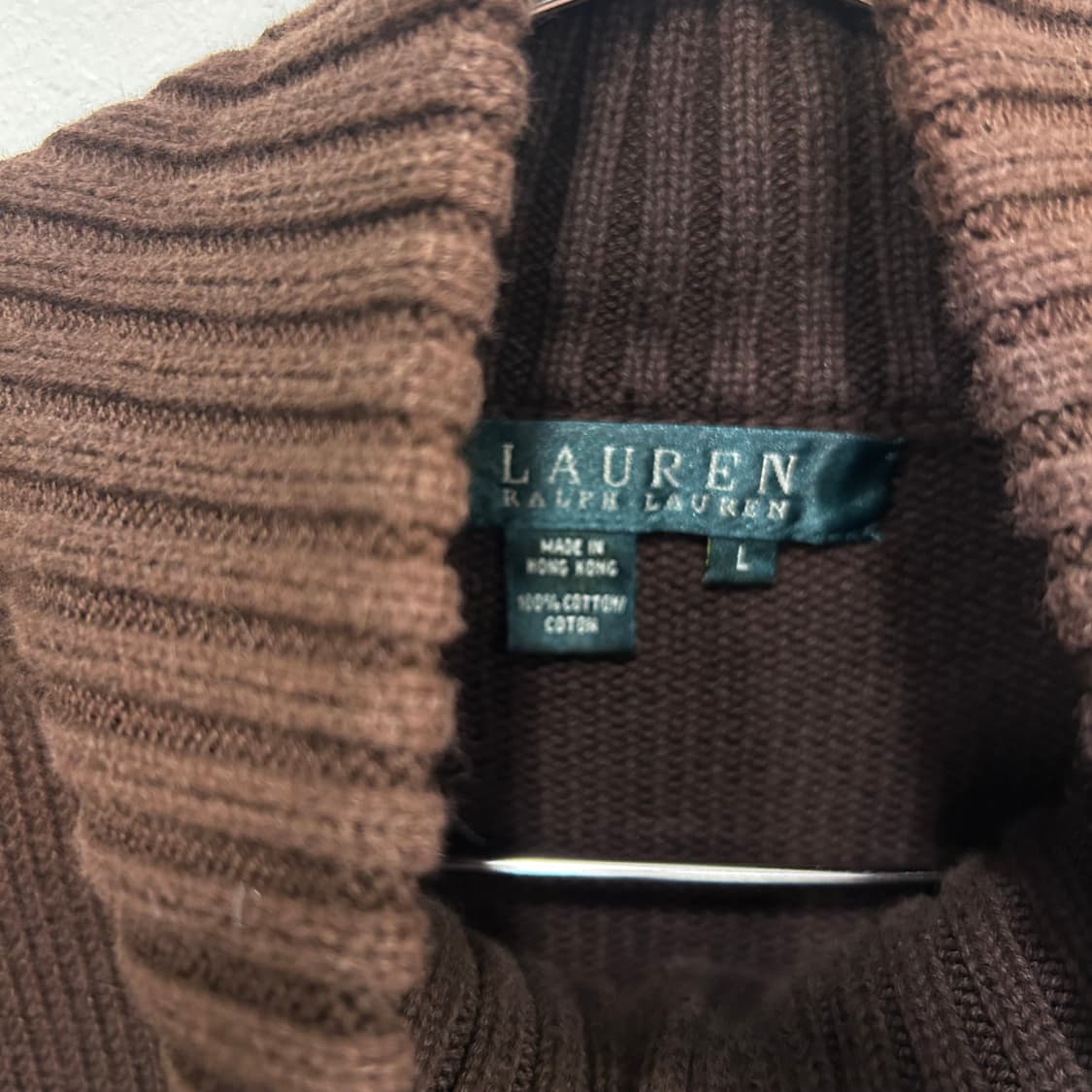 로렌 랄프로렌 스몰 포켓 코튼 하이넥 버튼 가디건 상품이미지3