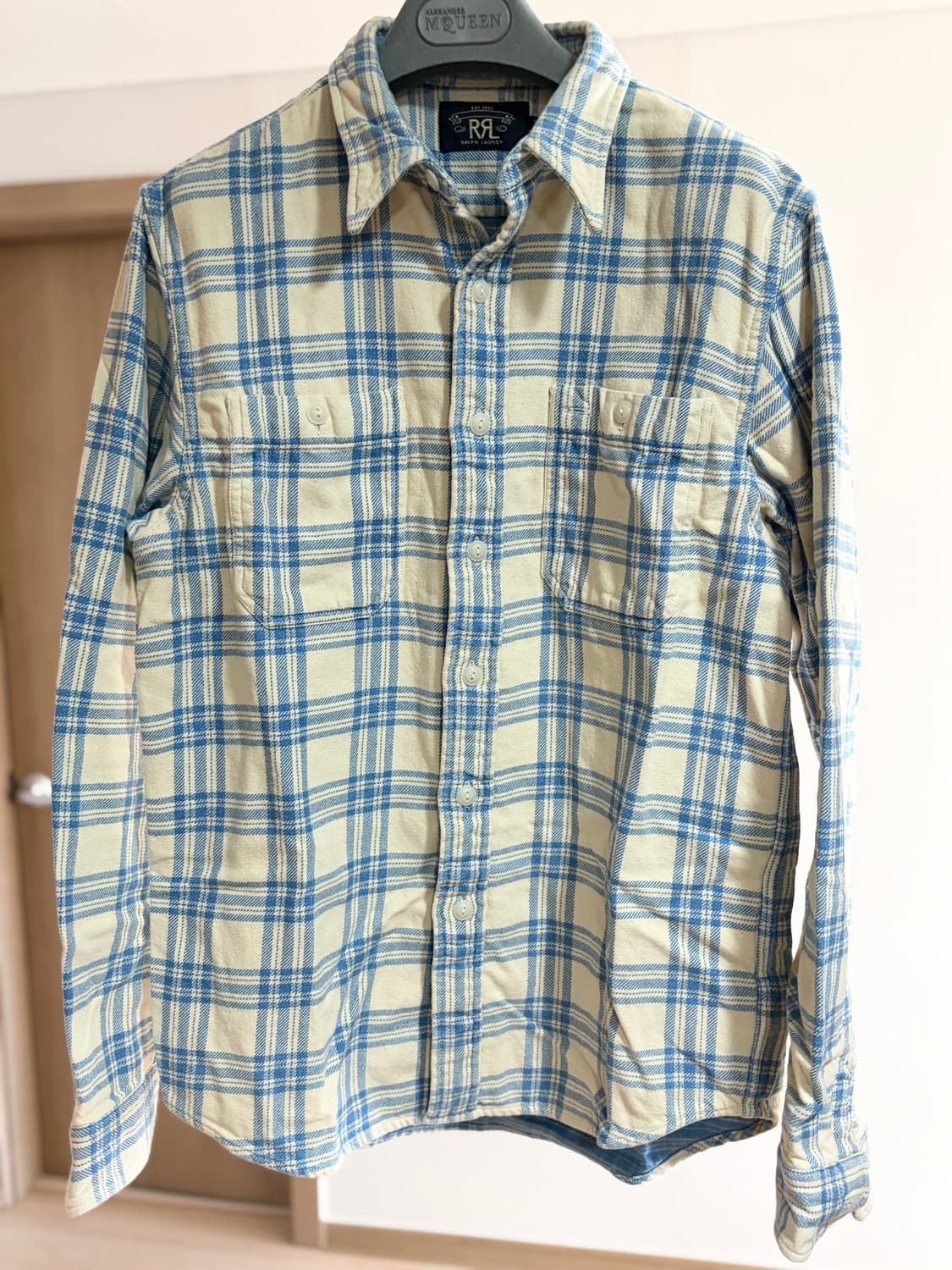 (M) RRL 더블페이스 플레이드 워크 셔츠 상품이미지1
