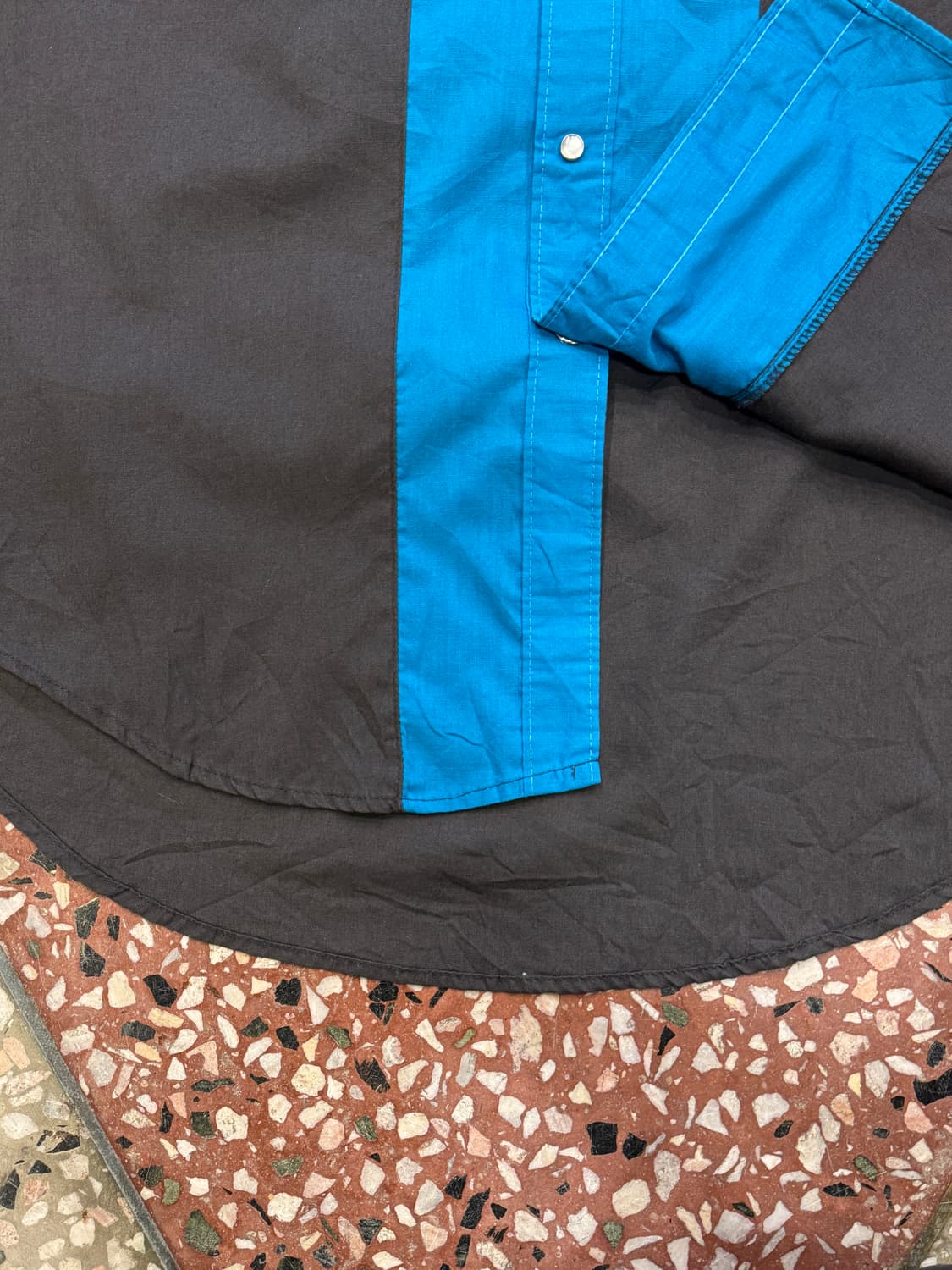 70s 락마운트 웨스턴 셔츠 블랙/블루 (M) 상품이미지5