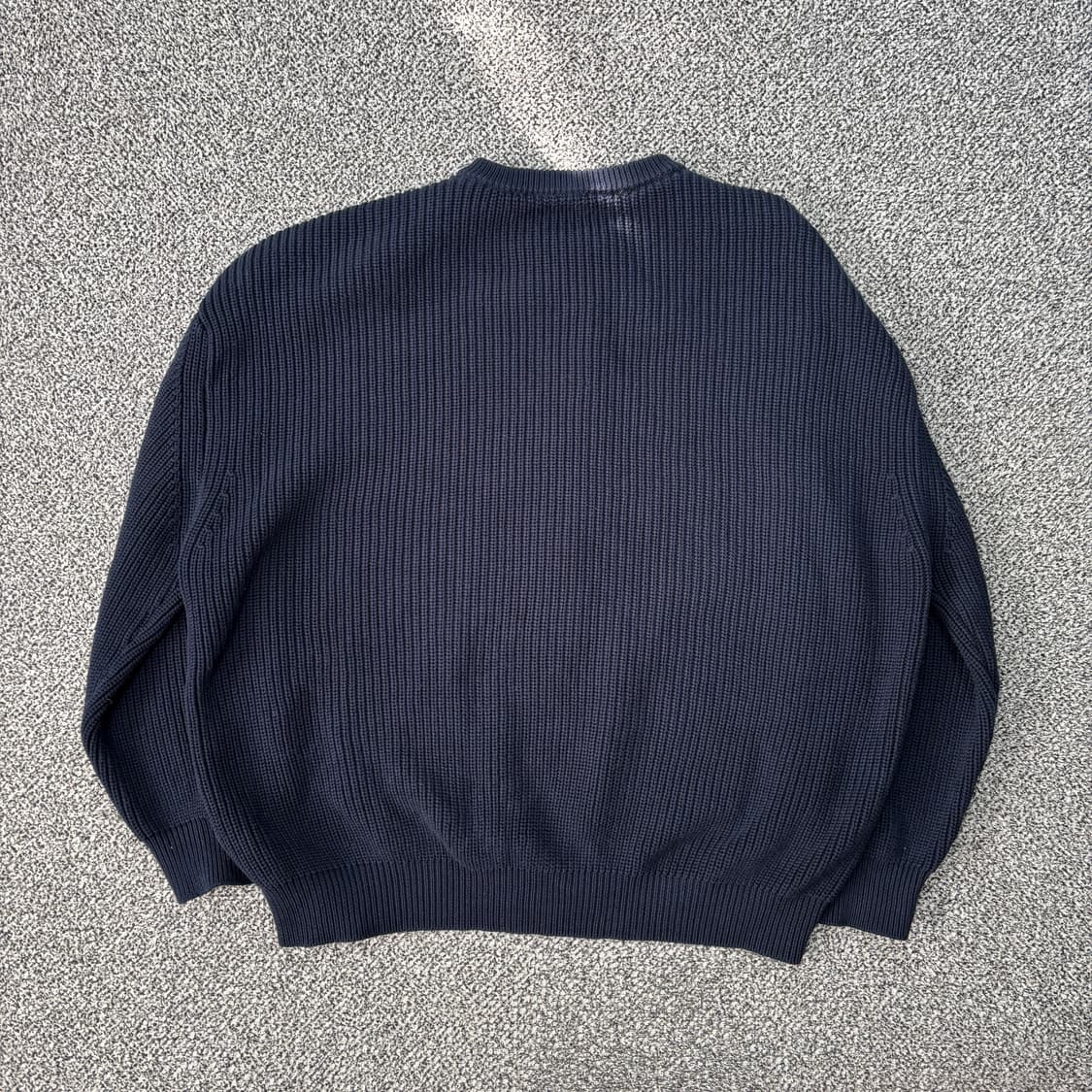 후브스 코튼 투웨이 벌룬 니트 집업 네이비 (XL) 상품이미지4