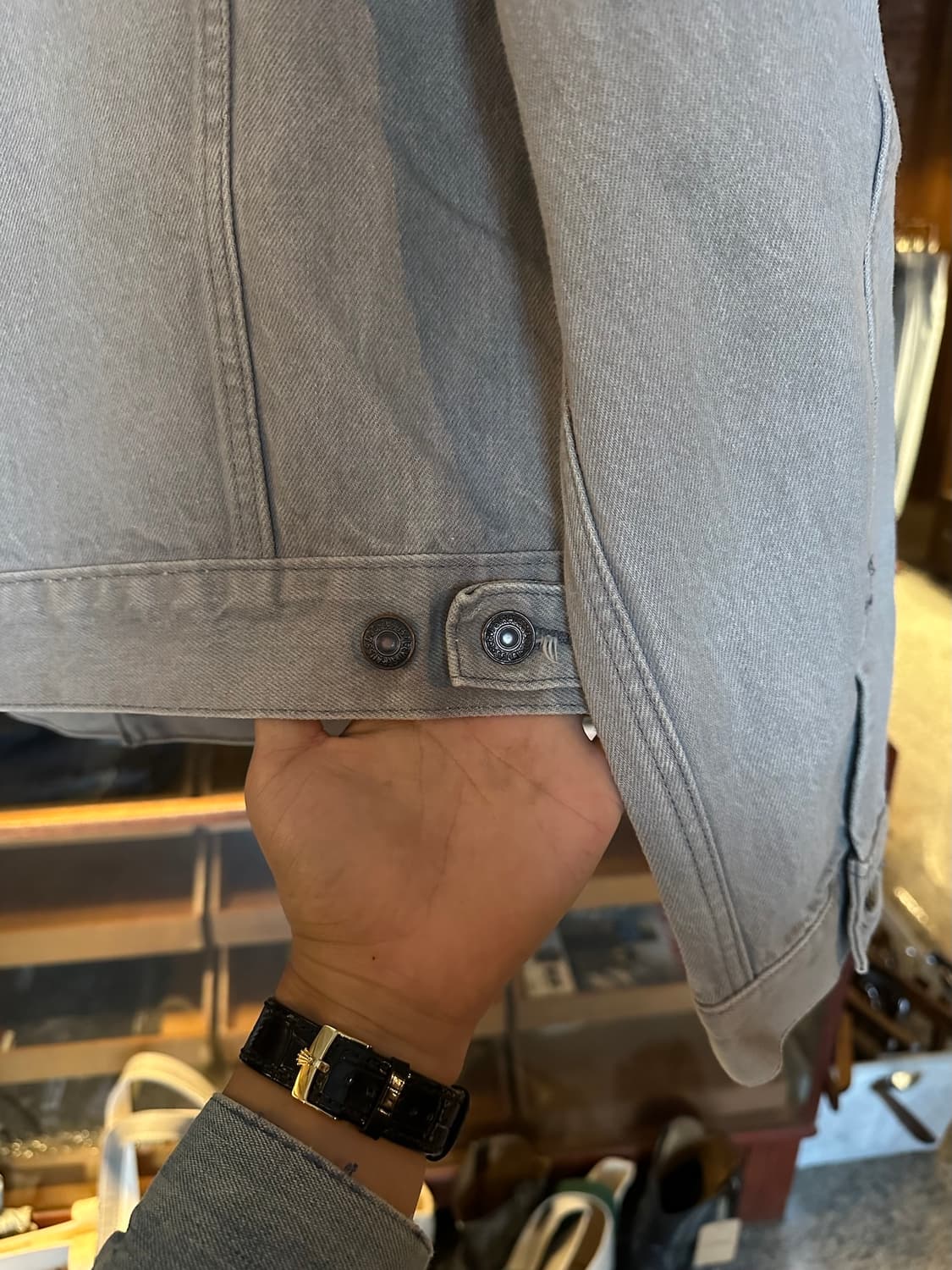 80s USA 빈티지 리바이스 3세대 그레이 데님 자켓 상품이미지6