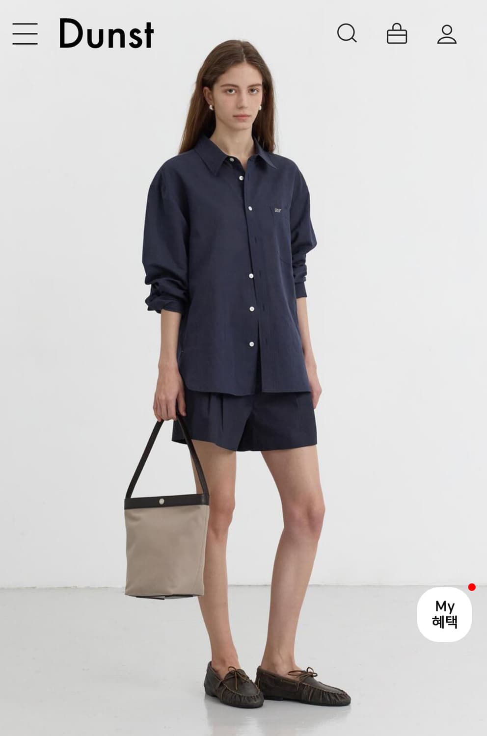 던스트 (dunst) 캔버스 레더 숄더백, 토트백 상품이미지3