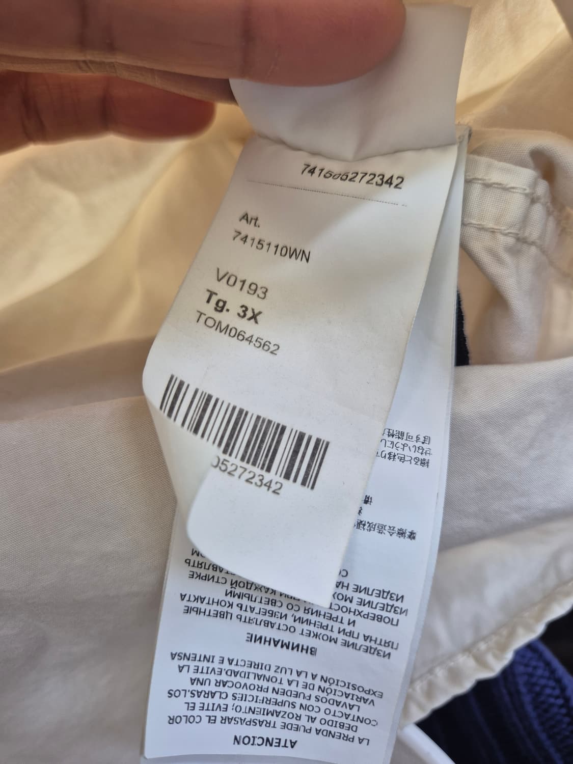 스톤아일랜드 올드이펙트 오버셔츠 아이보리 자켓 /3XL(정품) 상품이미지6