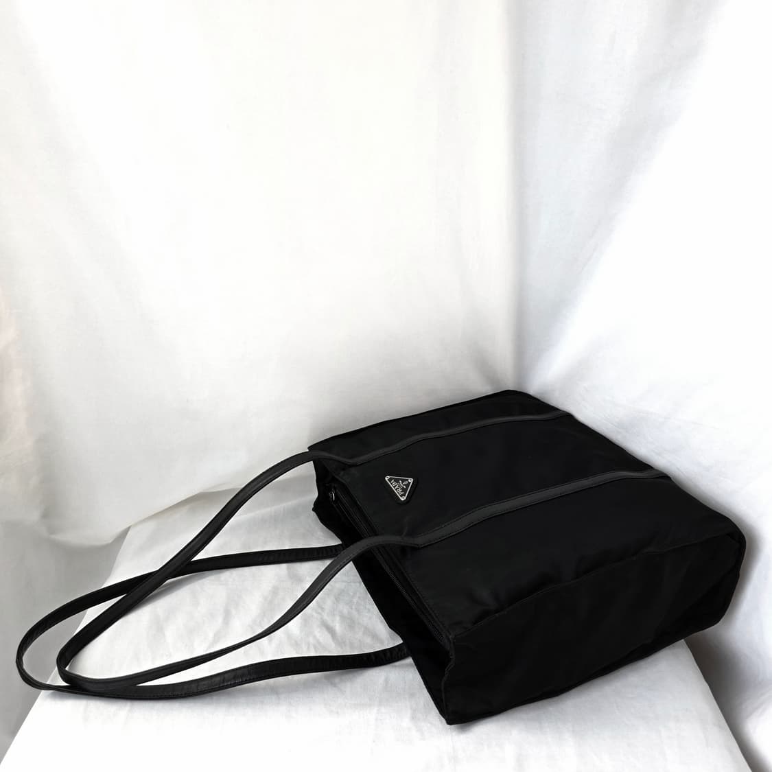 [정품 PRADA] 프라다 가죽 긴줄 나일론 숄더백 쇼퍼백 상품이미지3