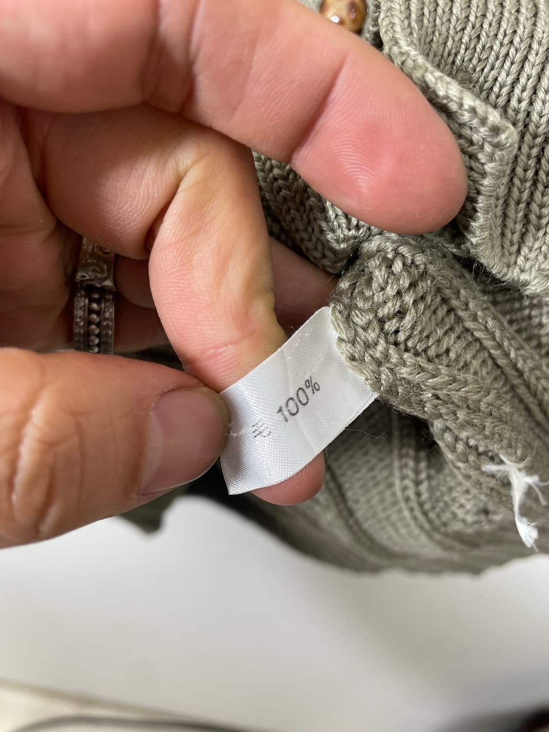 일본빈티지 울 100% 꽈배기 니트 조끼 M - K18 상품이미지5