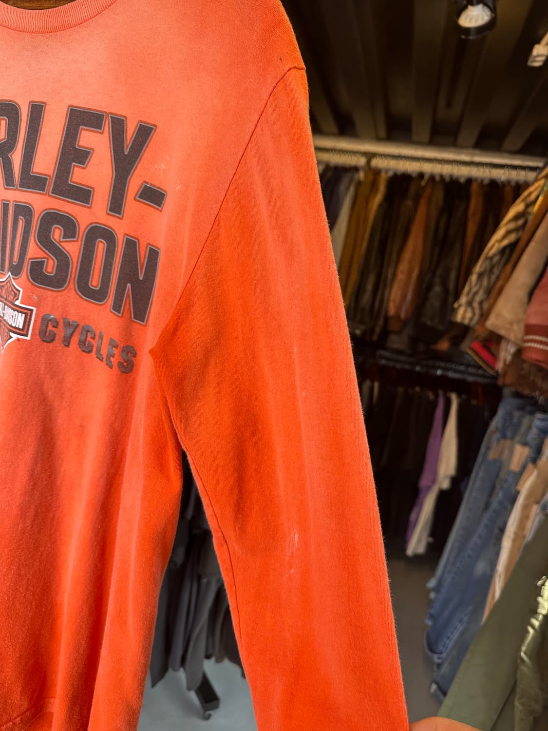 힐리데이비슨 페이드 프린팅 롱슬리브 티셔츠 상품이미지5