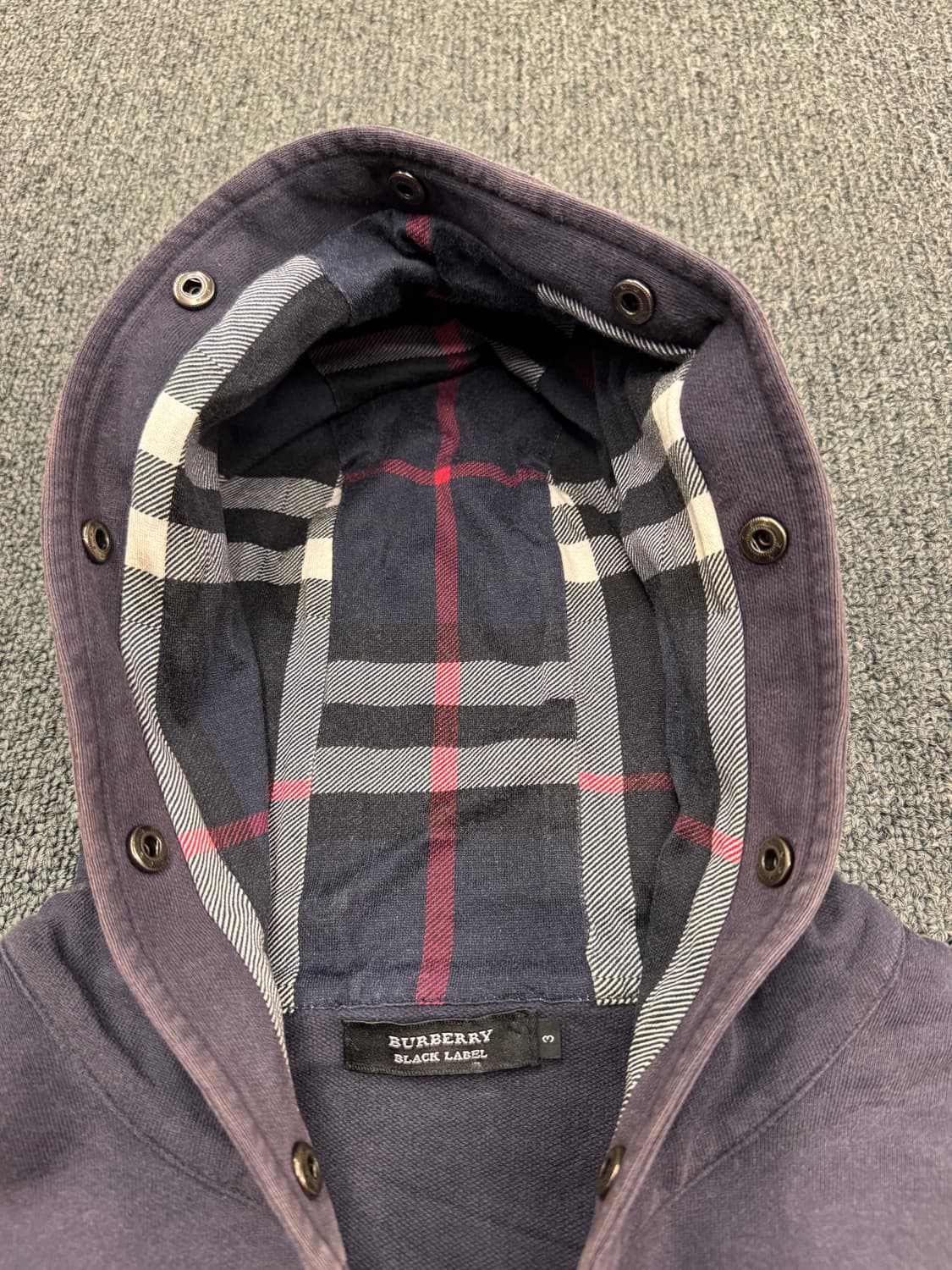 3)버버리 블랙라벨 빈티지 네이비 후드집업 상품이미지4