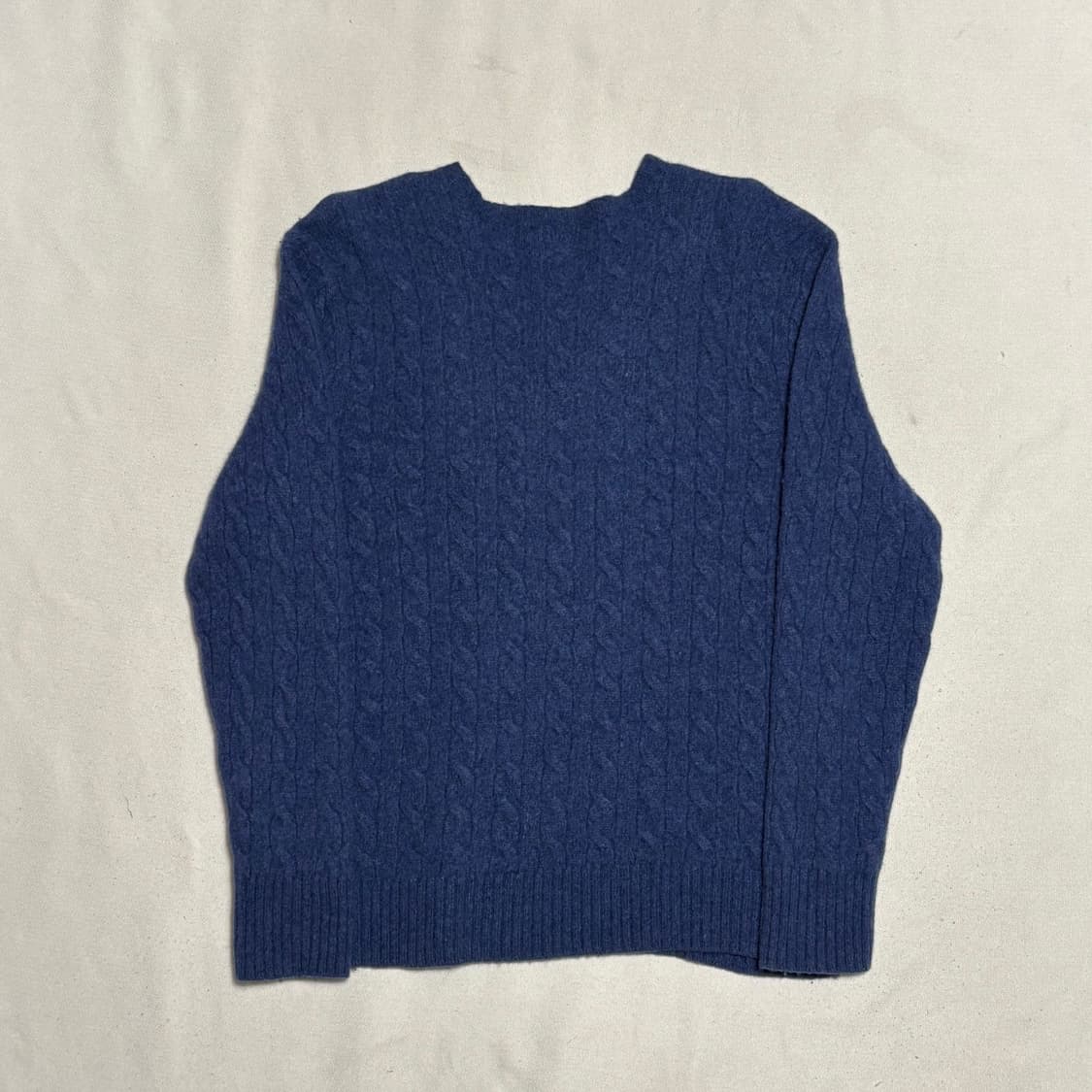 XL 폴로랄프로렌 캐시미어 블루 케이블 니트 상품이미지3