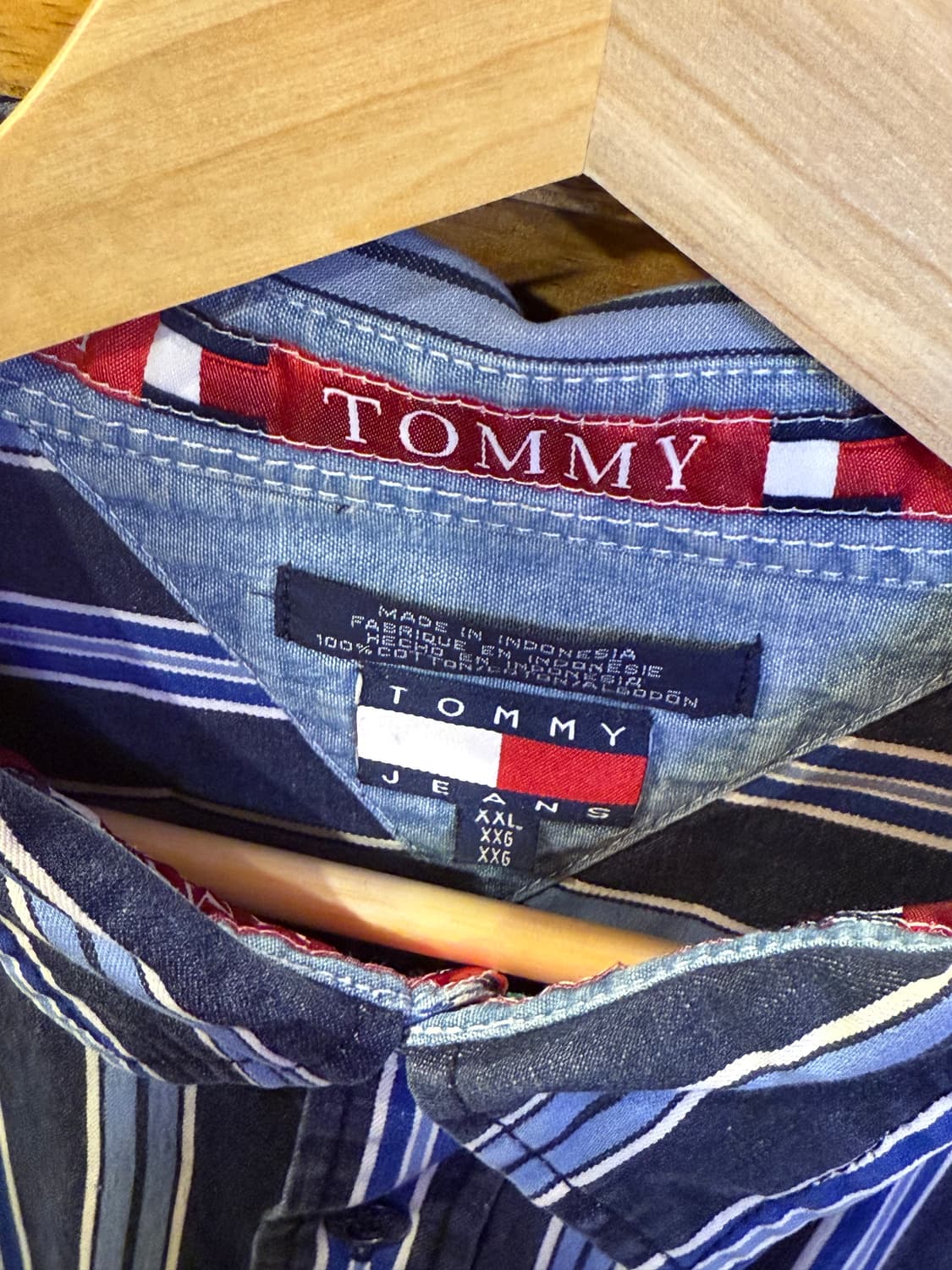 타미진스 네이비 스트라이프 셔츠 상품이미지2