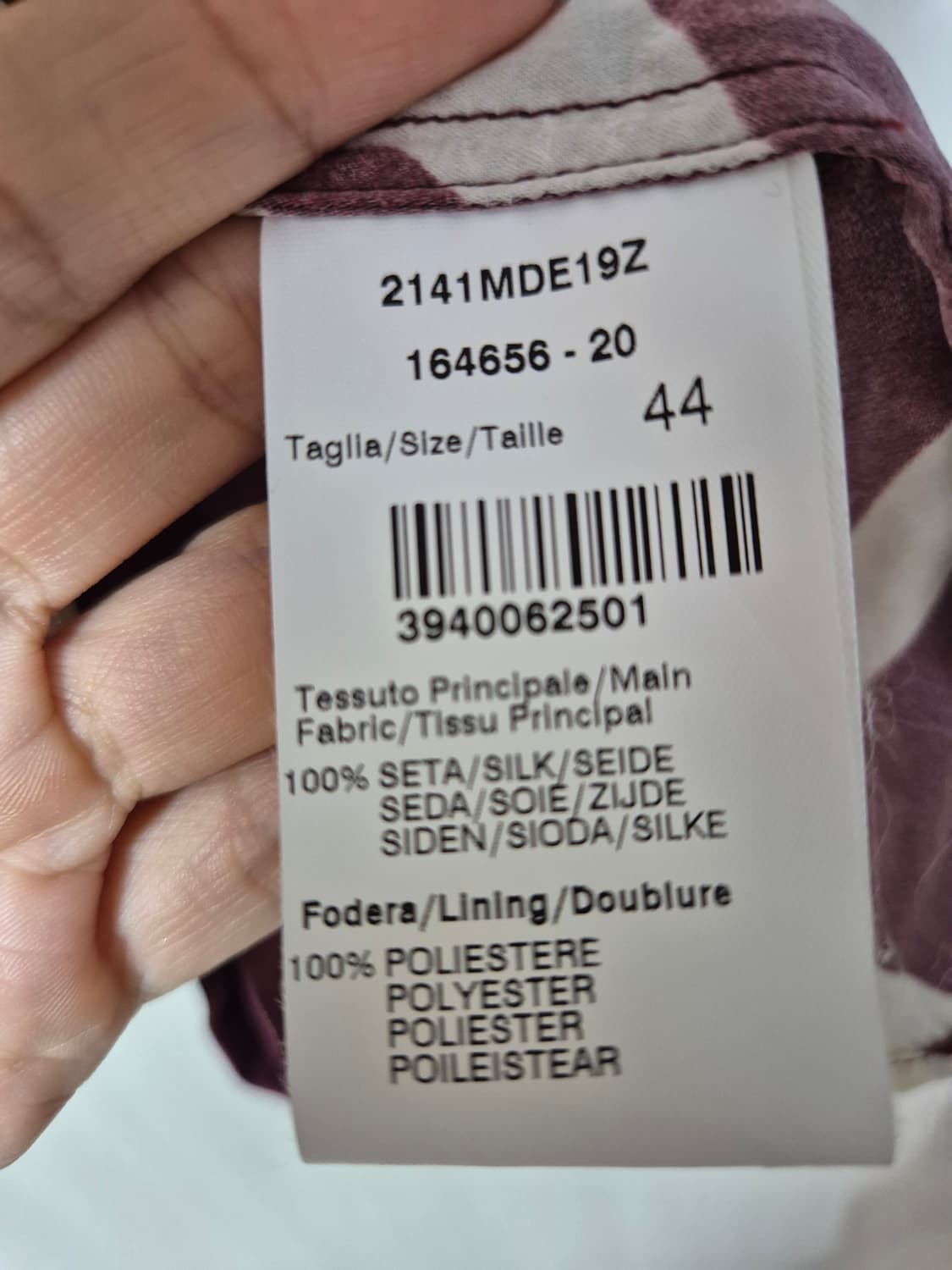 MSGM 실크 블라우스 실크100 패턴 셔츠블라우스 상품이미지6