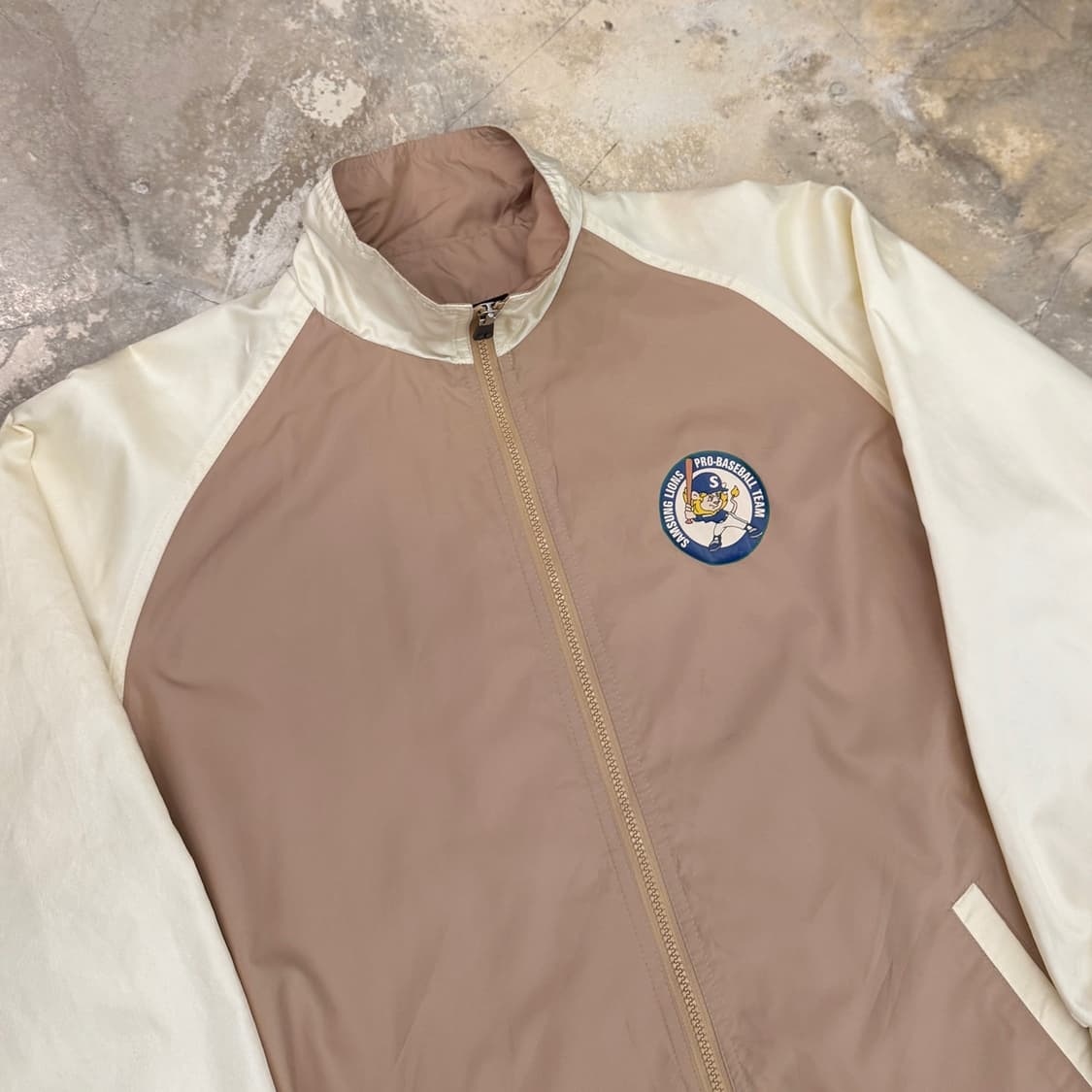 삼성라이온즈 라피도 구형 엠블럼 바람막이 베이지/아이보리 상품이미지3