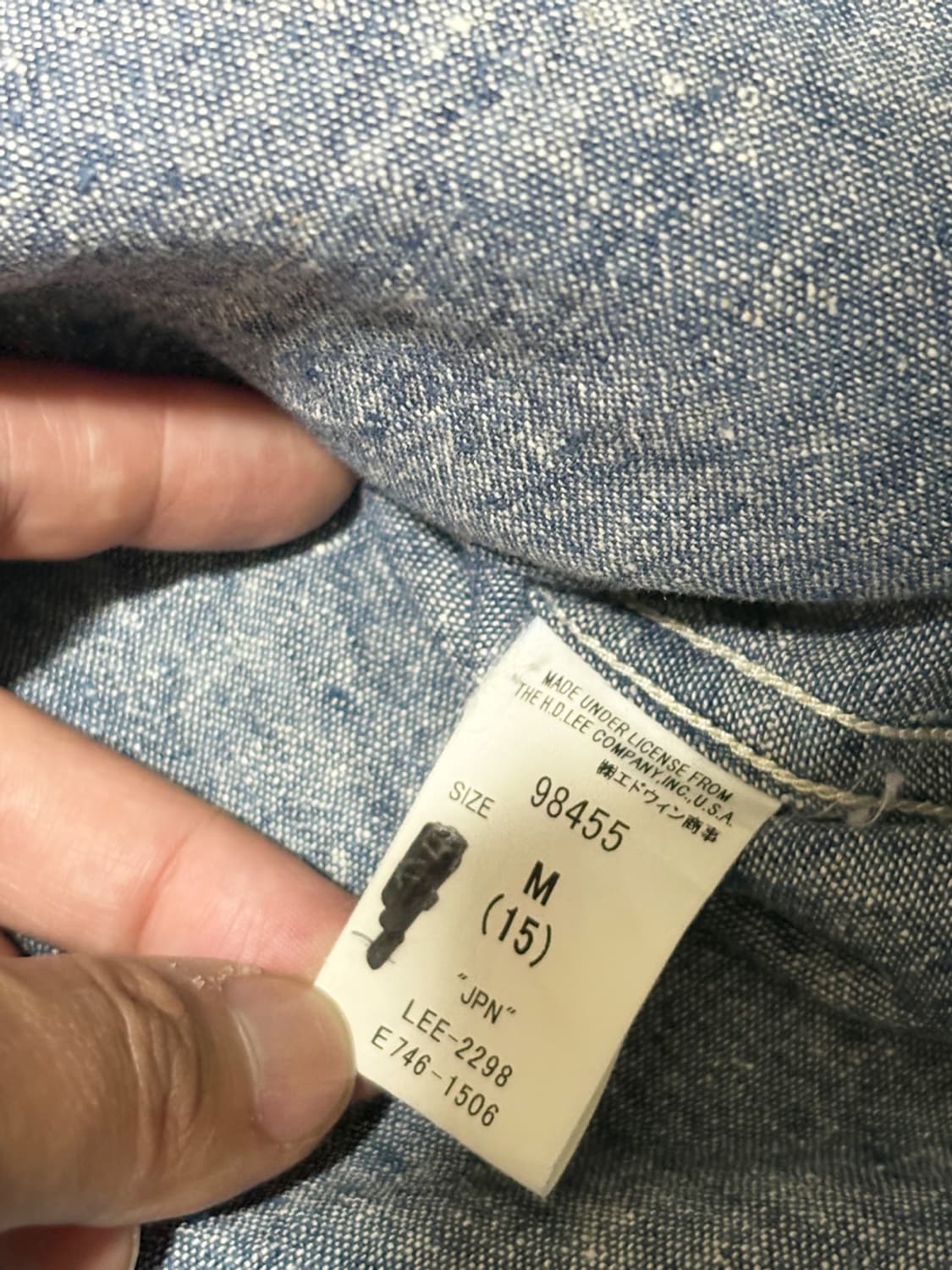 90s LEE 리 재팬 빈티지 샴브레이 웨스턴 셔츠 상품이미지5