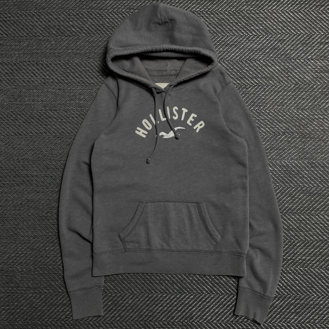 홀리스터 y2k 빅로고 자수 그레이 후드 티셔츠y 5205 상품이미지2