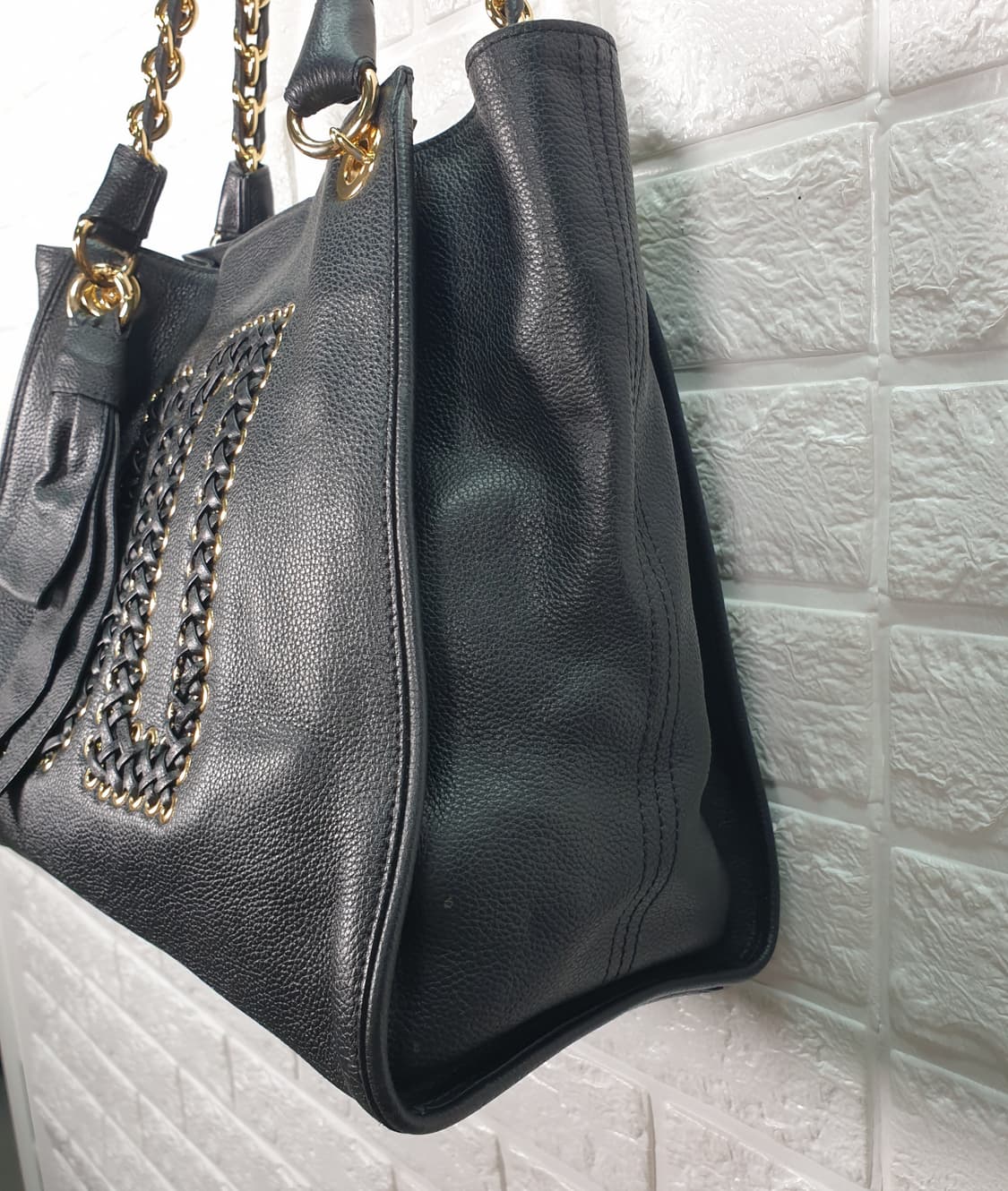 닥스 DD 스터드 로고 소가죽 숄더백 상품이미지5