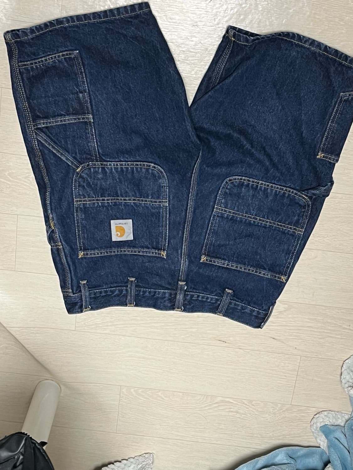 칼하트 WIP 스미스 데님 싱글 니 쇼츠 블루 31 상품이미지2