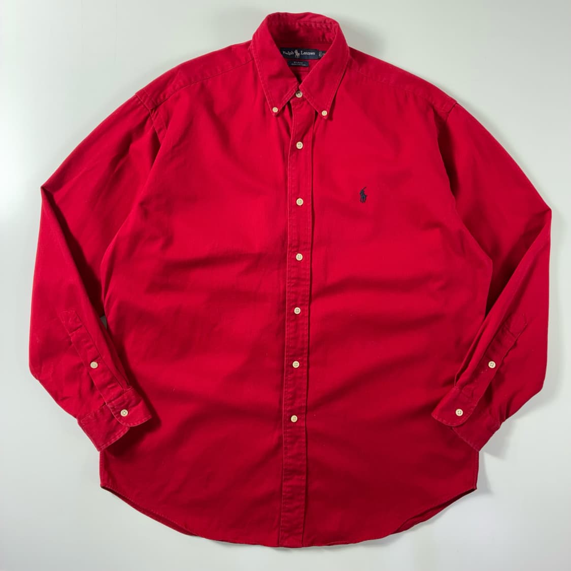 Polo  폴로 랄프로렌 90,s 자수 코튼 레드 셔츠  상품이미지1