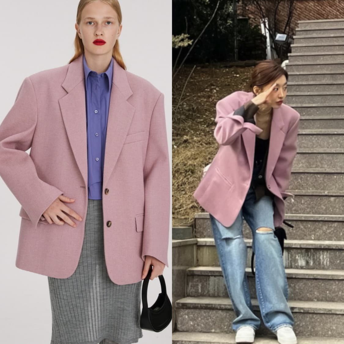 [M] 렉토 22FW 오버사이즈 블레이저 자켓 상품이미지2