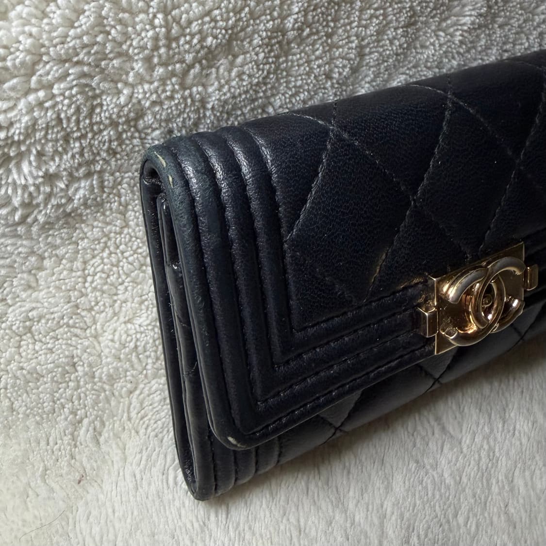 샤넬 보이샤넬 금장 램스킨 카드지갑 상품이미지5