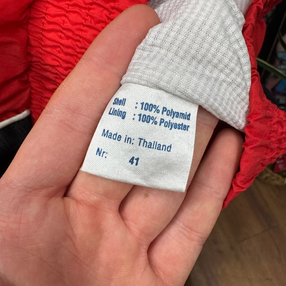 90s 리복 벡터 바람막이 전면 로고 포인트 레드 블랙 상품이미지7