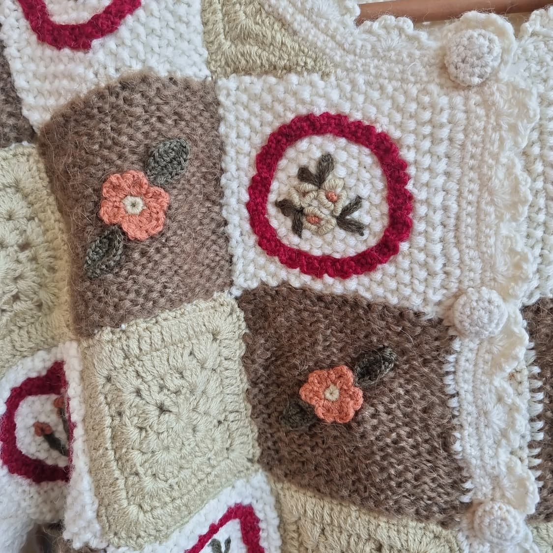 핸드메이드 패치워크 니트 가디건 상품이미지2