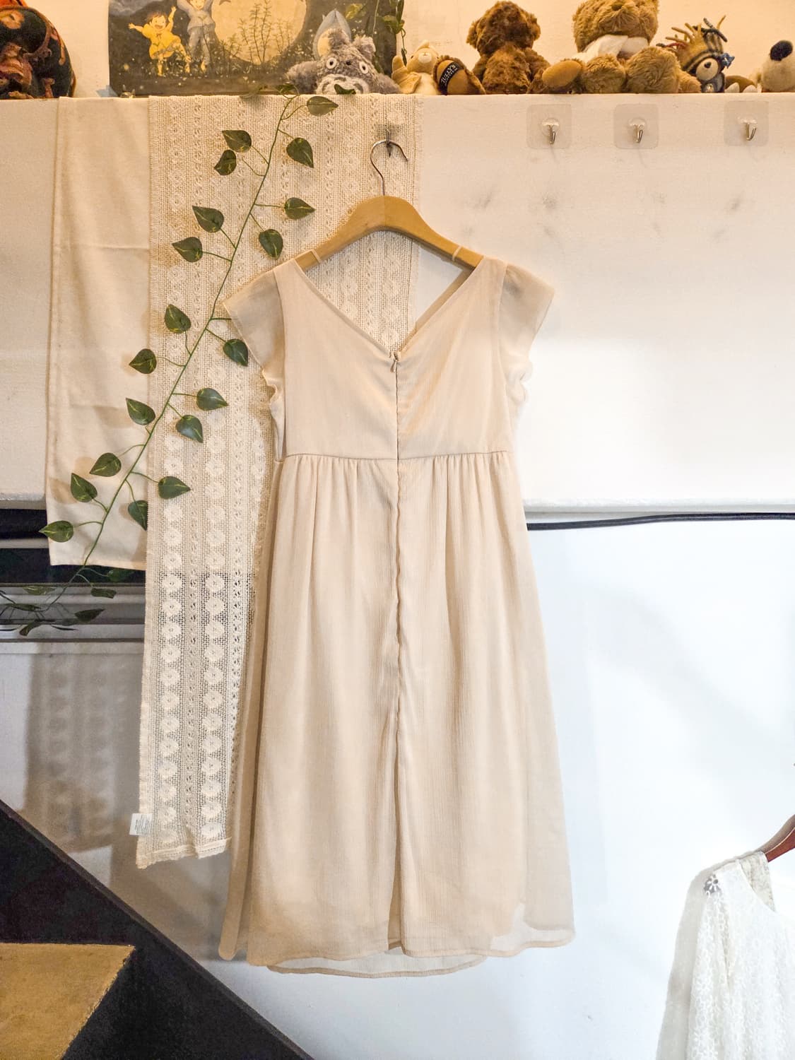 리본 쉐입 쉬폰 원피스 상품이미지4