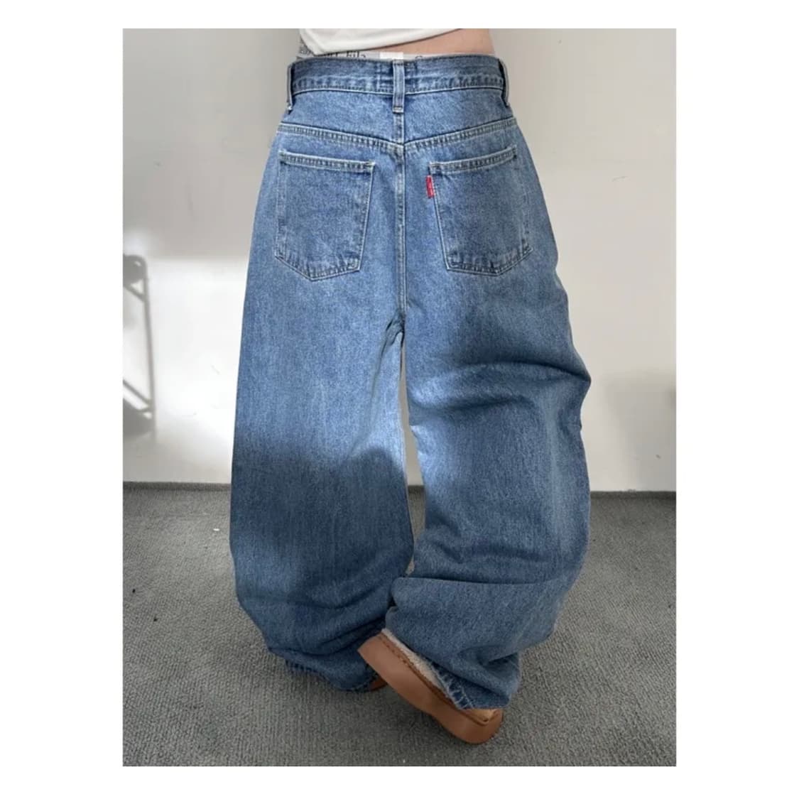 UNISEX 와이드 데님 팬츠 (L) 상품이미지2