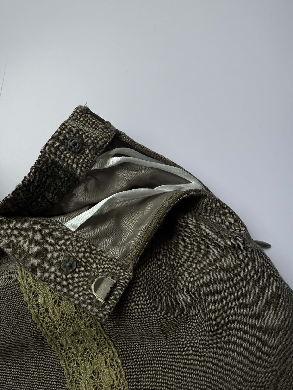 Khaki Embroidered Skirt 0199 상품이미지5